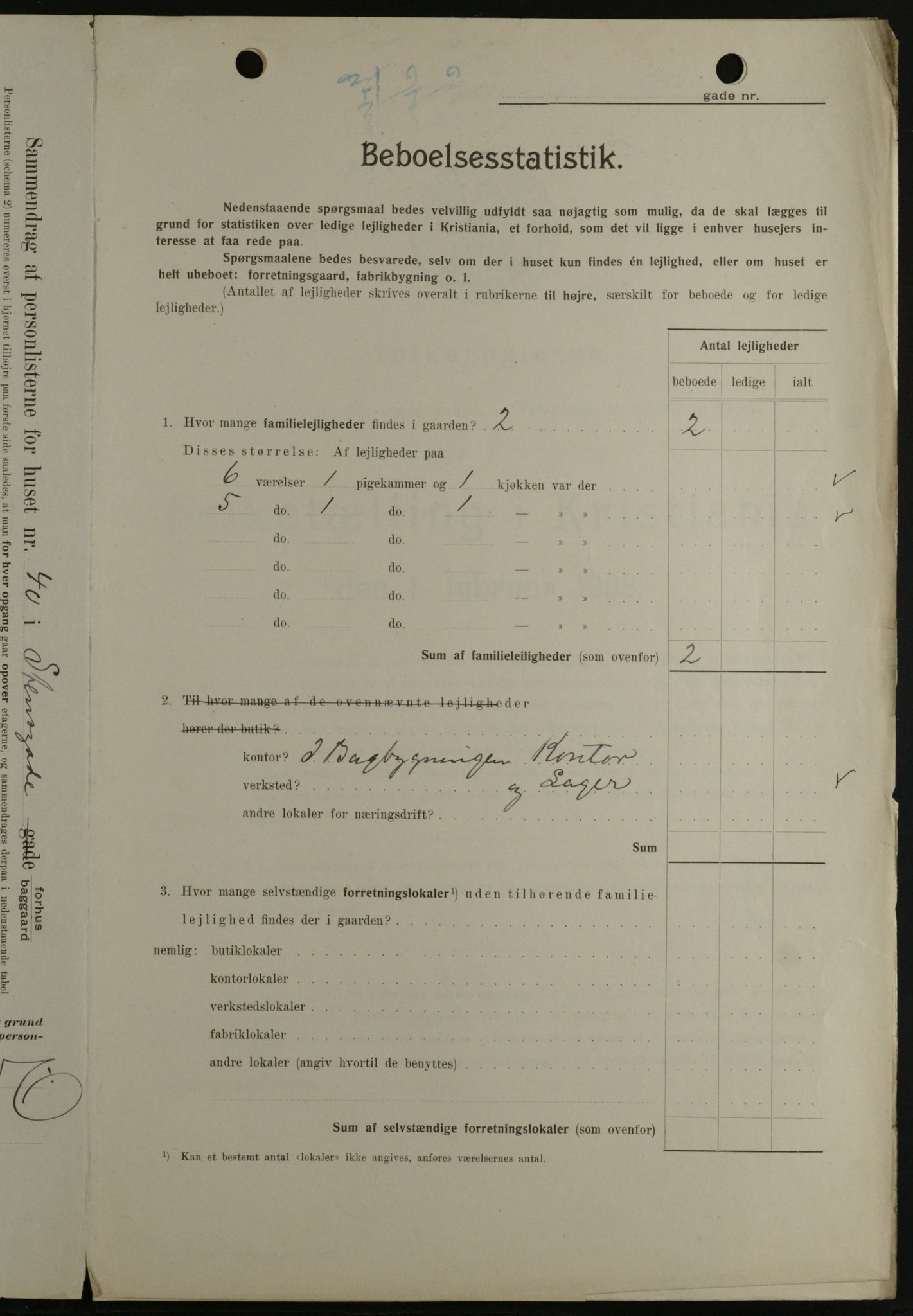 OBA, Kommunal folketelling 1.2.1908 for Kristiania kjøpstad, 1908, s. 91948