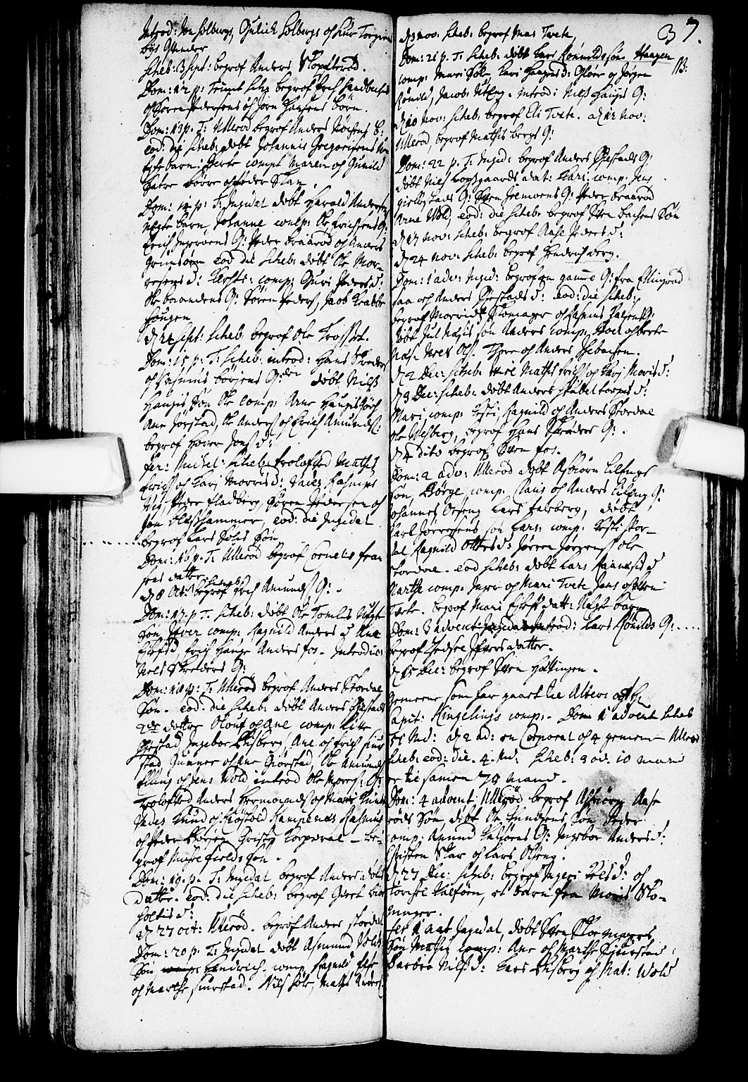 Skjeberg prestekontor Kirkebøker, SAO/A-10923/F/Fa/L0001: Ministerialbok nr. I 1, 1702-1725, s. 37