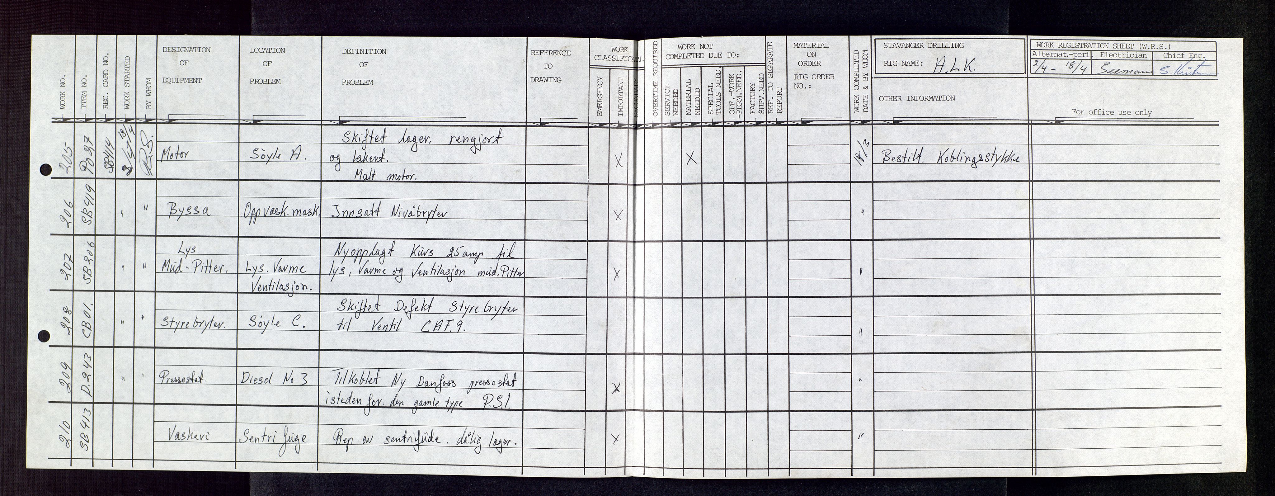 Pa 1503 - Stavanger Drilling AS, AV/SAST-A-101906/2/E/Eb/Eba/L0005: Sak og korrespondanse, 1976-1979