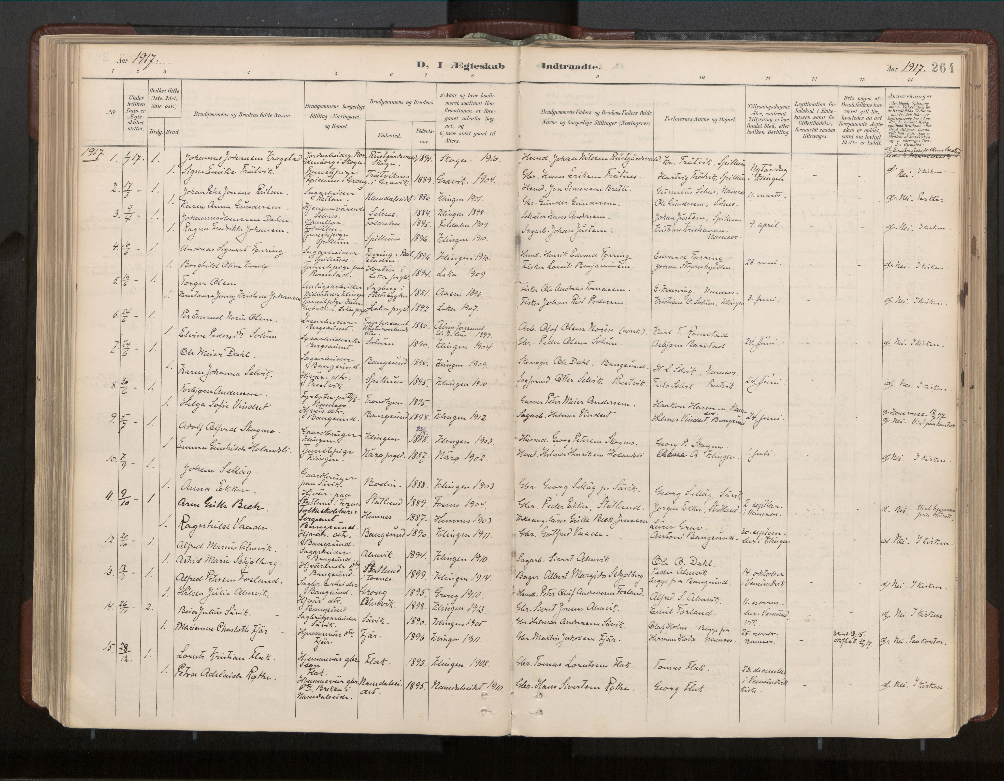 Ministerialprotokoller, klokkerbøker og fødselsregistre - Nord-Trøndelag, SAT/A-1458/770/L0589: Ministerialbok nr. 770A03, 1887-1929, s. 264