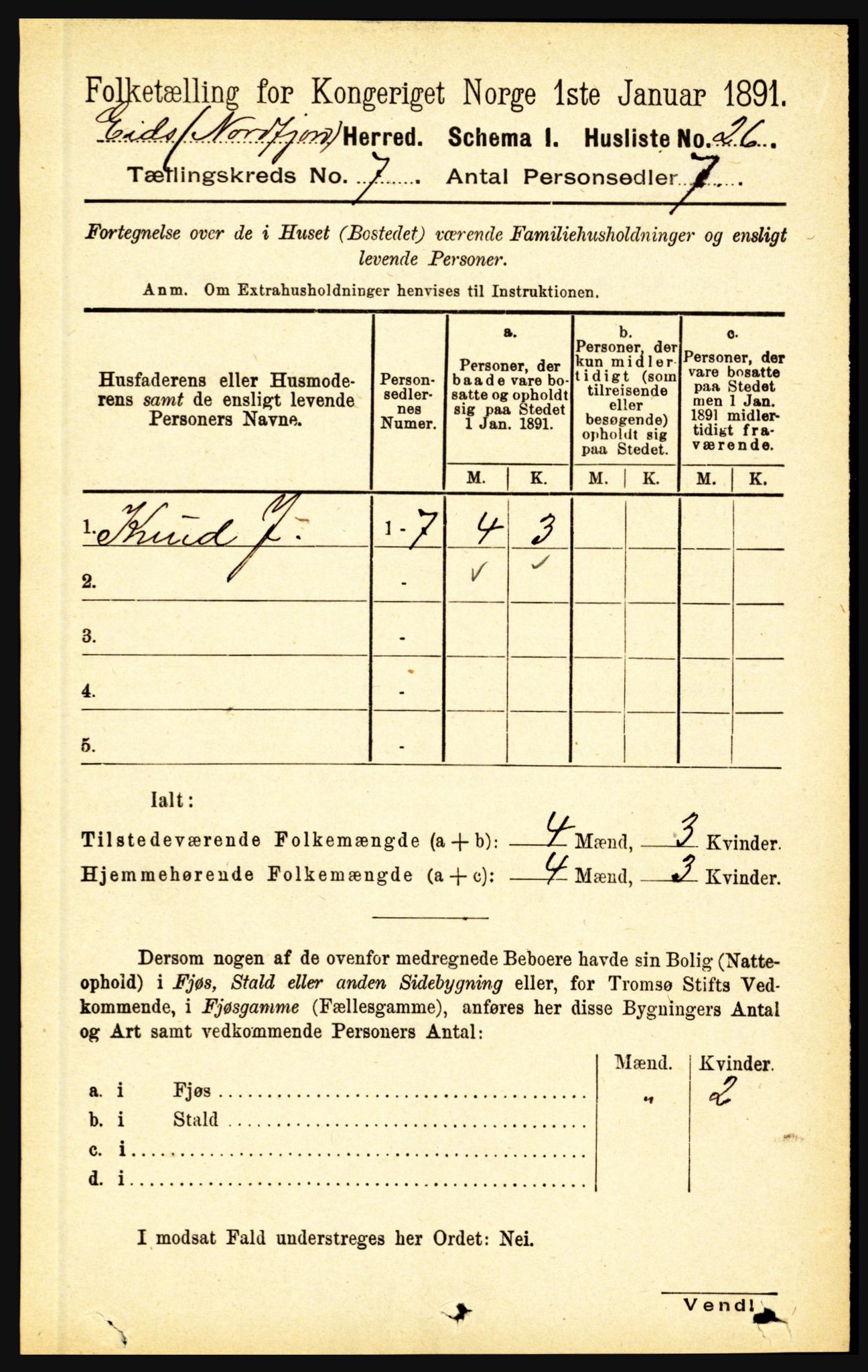 RA, Folketelling 1891 for 1443 Eid herred, 1891, s. 1780