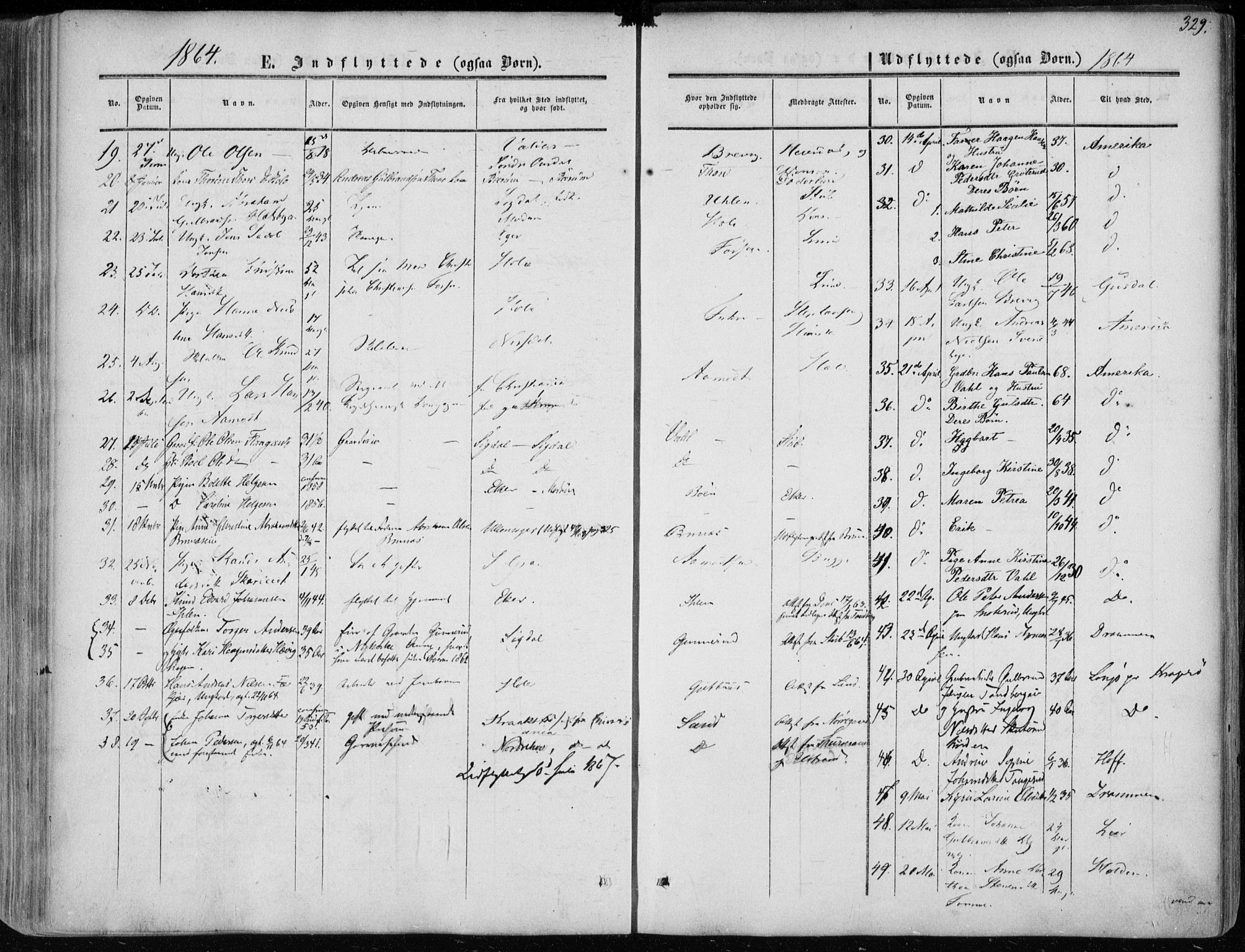 Modum kirkebøker, AV/SAKO-A-234/F/Fa/L0009: Ministerialbok nr. 9, 1860-1864, s. 329