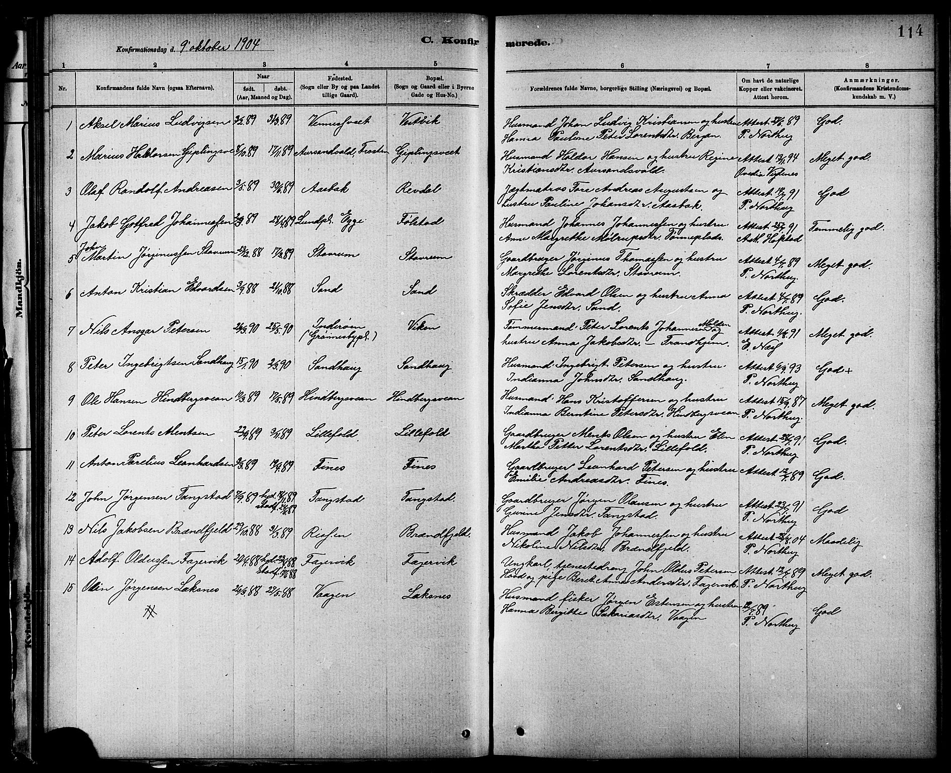 Ministerialprotokoller, klokkerbøker og fødselsregistre - Nord-Trøndelag, SAT/A-1458/744/L0423: Klokkerbok nr. 744C02, 1886-1905, s. 114