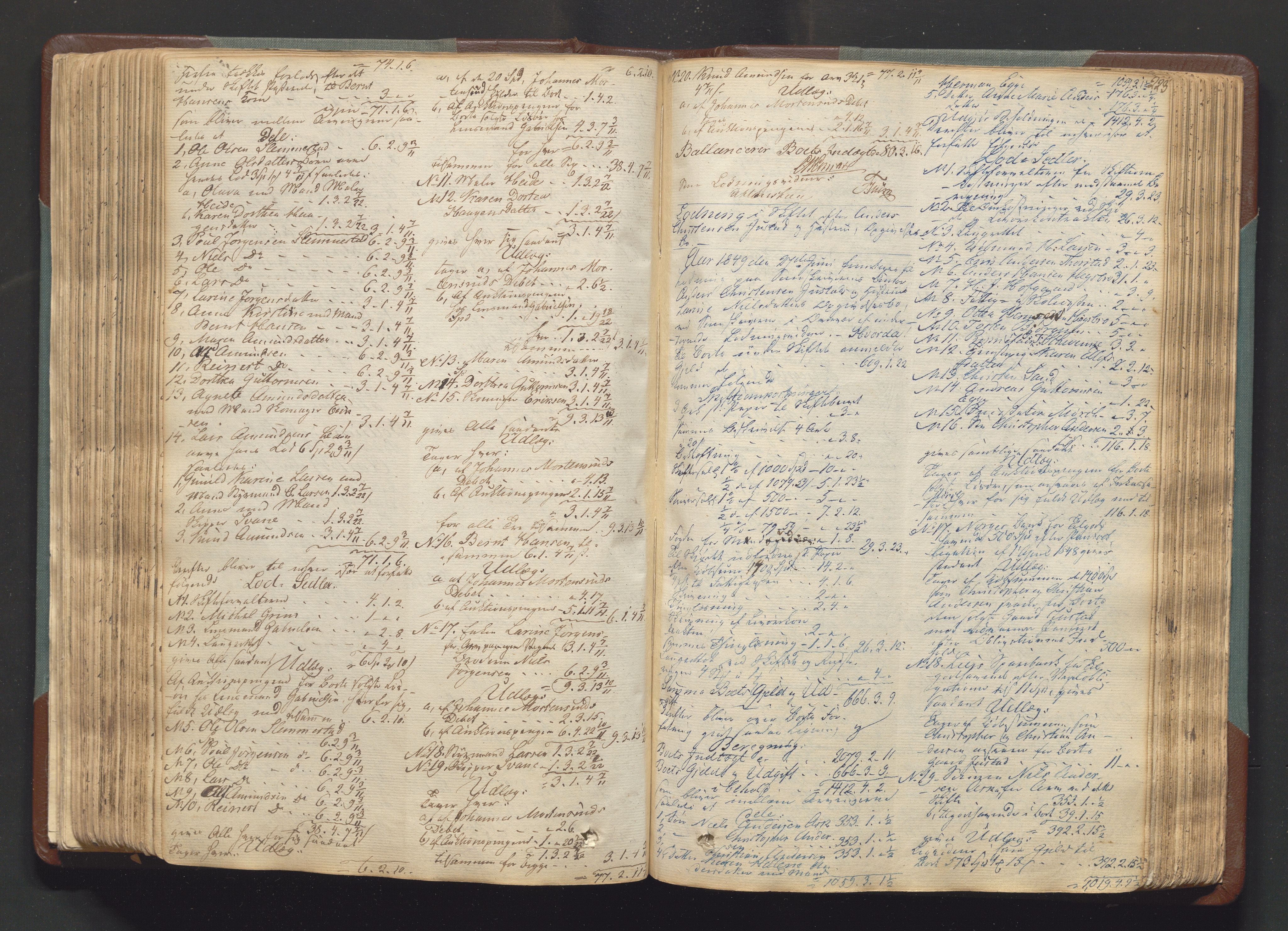 Lier, Røyken og Hurum sorenskriveri, AV/SAKO-A-89/H/He/L0001a: Skifteutlodningsprotokoll, 1836-1859, s. 222b-223a