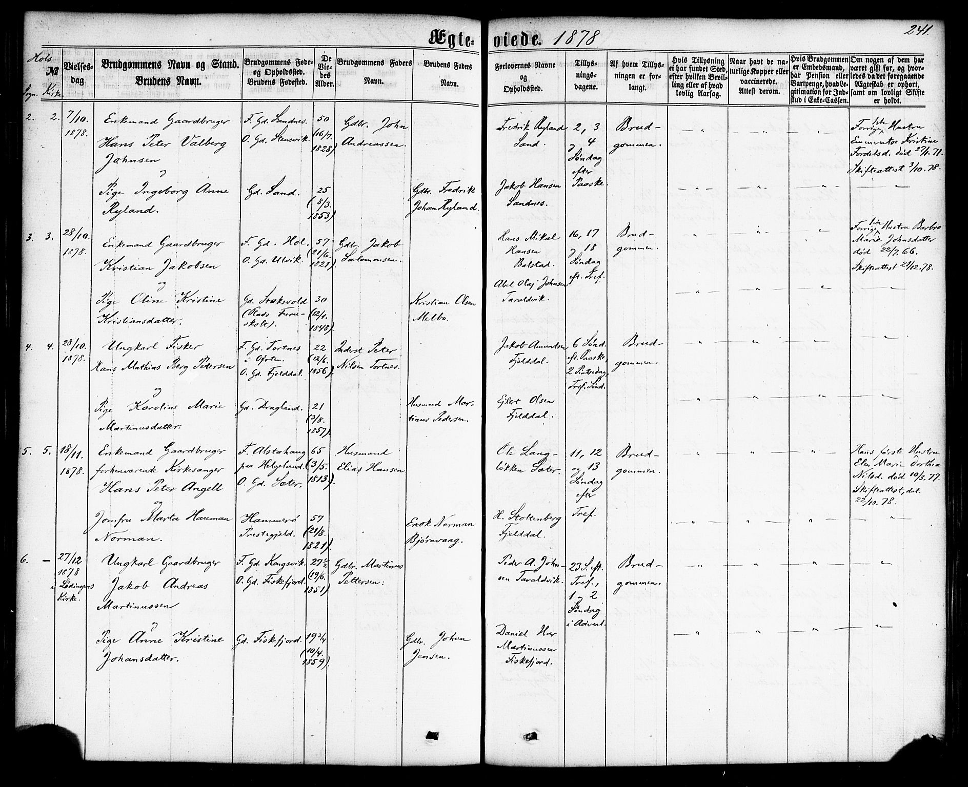 Ministerialprotokoller, klokkerbøker og fødselsregistre - Nordland, SAT/A-1459/865/L0923: Ministerialbok nr. 865A01, 1864-1884, s. 241