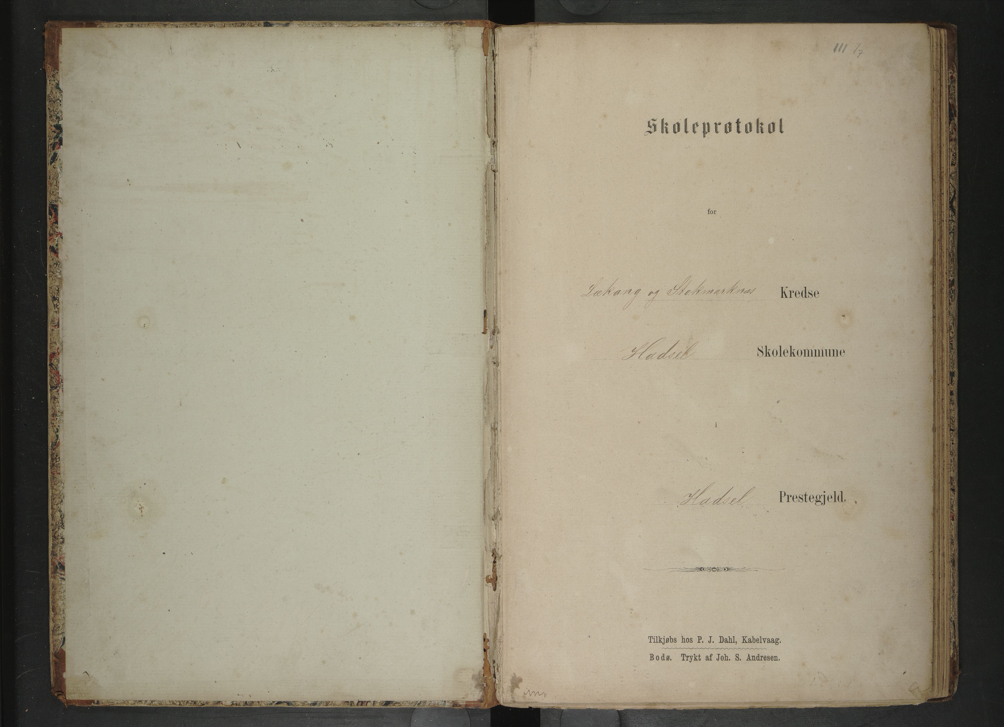Hadsel kommune. Stokmarknes og Lekang Skolekretser, AIN/K-18660.510.39/F/L0002: Skoleprotokoll for Lekang og Stokmarknes, 1880-1890