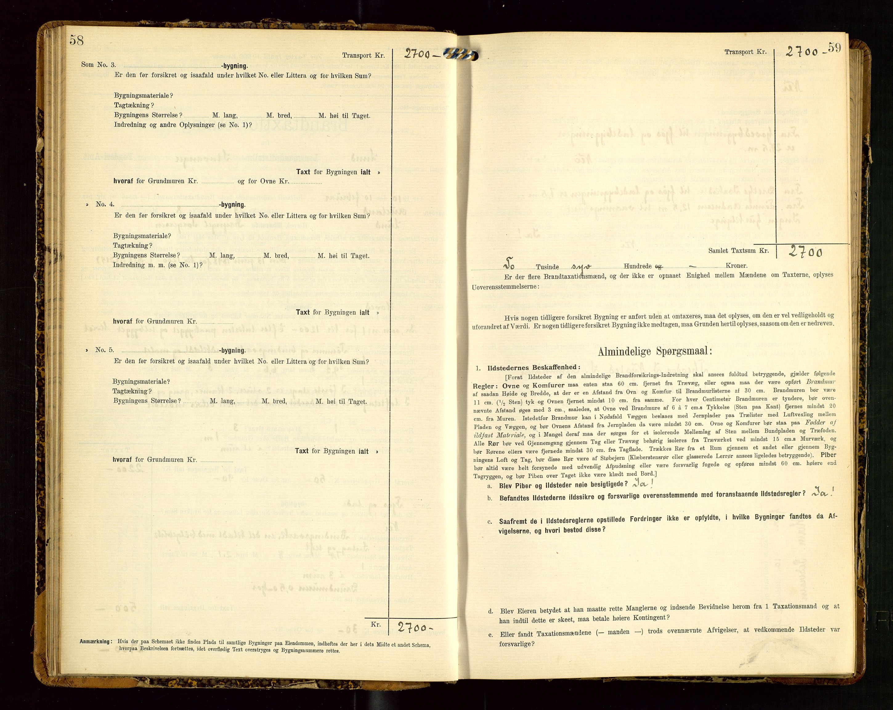 Lund lensmannskontor, AV/SAST-A-100303/Gob/L0002: "Brandtakstprotokol", 1908-1918, s. 58-59