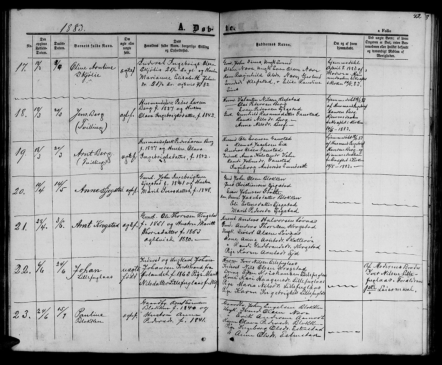 Ministerialprotokoller, klokkerbøker og fødselsregistre - Sør-Trøndelag, SAT/A-1456/694/L1131: Klokkerbok nr. 694C03, 1858-1886, s. 82