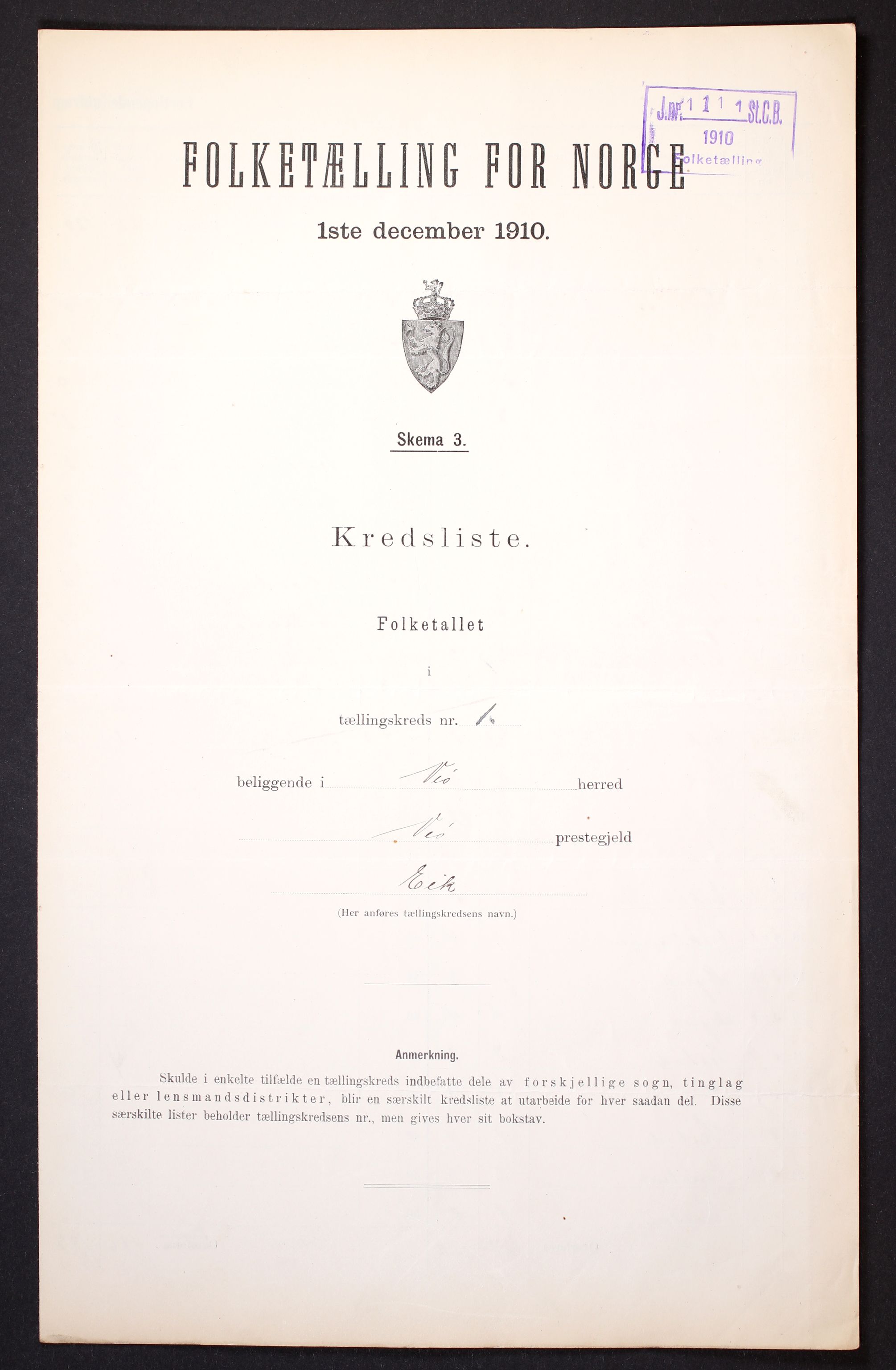 RA, Folketelling 1910 for 1541 Veøy herred, 1910, s. 4