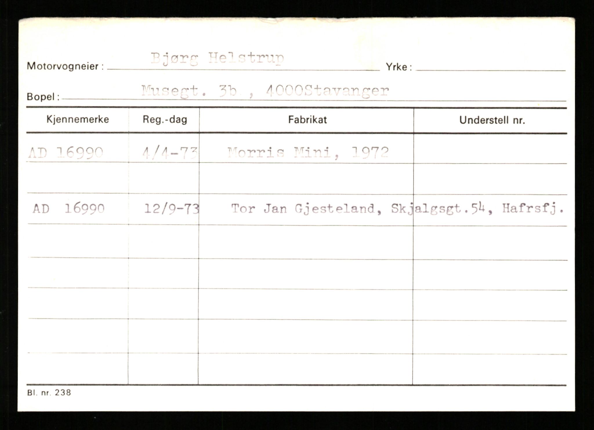 Stavanger trafikkstasjon, AV/SAST-A-101942/0/G/L0004: Registreringsnummer: 15497 - 22957, 1930-1971, s. 787