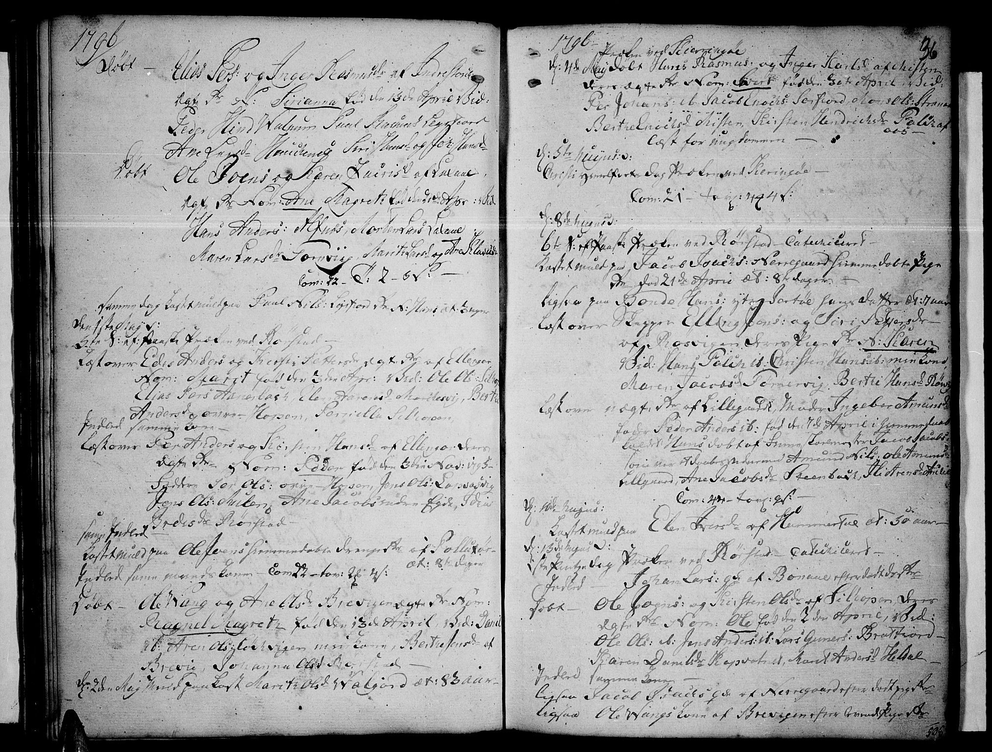 Ministerialprotokoller, klokkerbøker og fødselsregistre - Nordland, AV/SAT-A-1459/853/L0767: Ministerialbok nr. 853A06, 1791-1820, s. 36