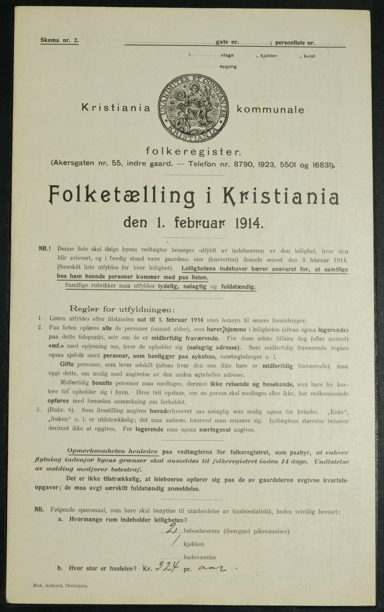 OBA, Kommunal folketelling 1.2.1914 for Kristiania, 1914, s. 25554