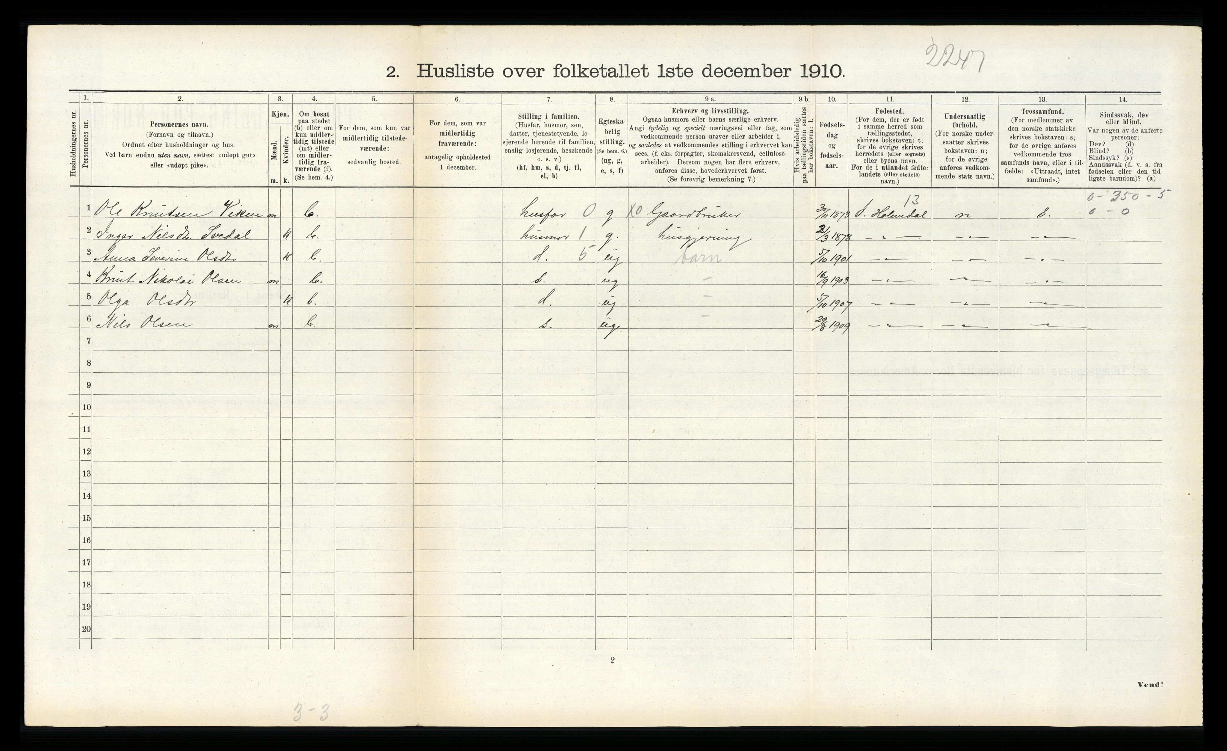 RA, Folketelling 1910 for 1429 Ytre Holmedal herred, 1910, s. 859