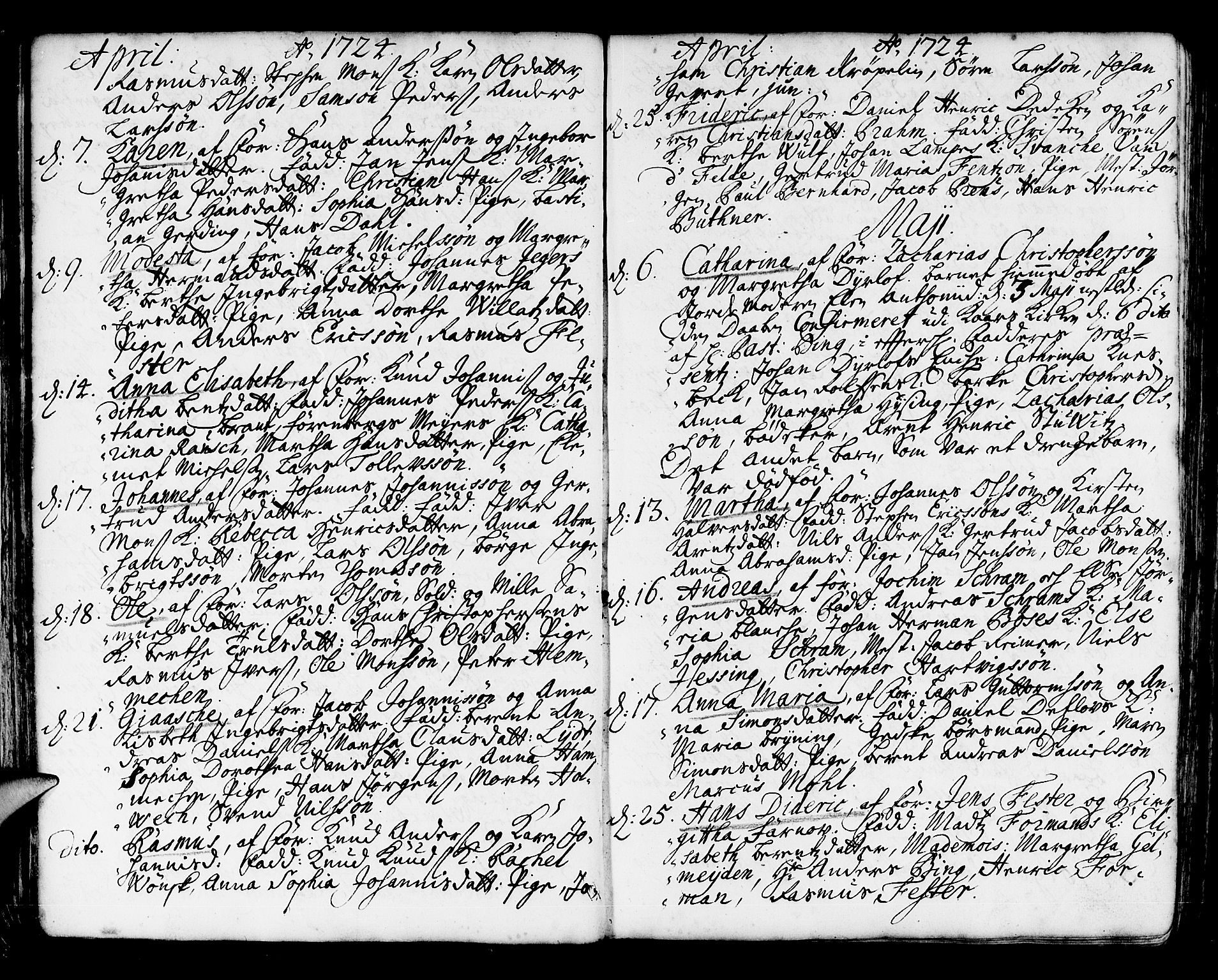 Korskirken sokneprestembete, AV/SAB-A-76101/H/Haa/L0004: Ministerialbok nr. A 4, 1720-1750, s. 44