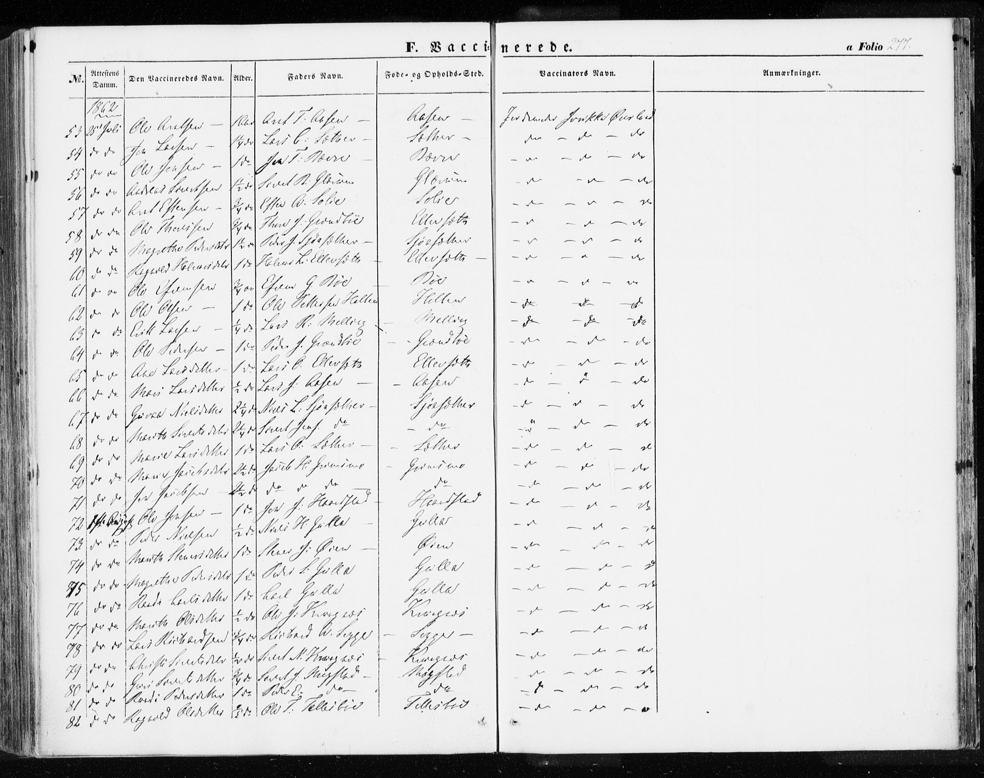 Ministerialprotokoller, klokkerbøker og fødselsregistre - Møre og Romsdal, AV/SAT-A-1454/595/L1044: Ministerialbok nr. 595A06, 1852-1863, s. 277