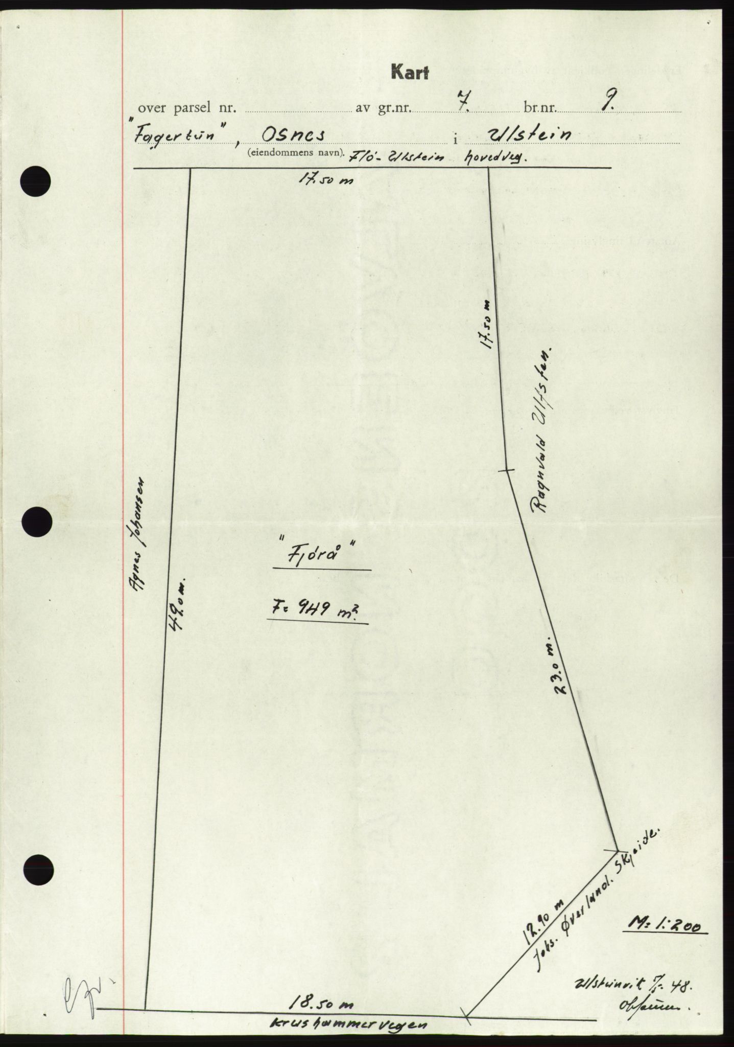 Søre Sunnmøre sorenskriveri, AV/SAT-A-4122/1/2/2C/L0082: Pantebok nr. 8A, 1948-1948, Dagboknr: 582/1948