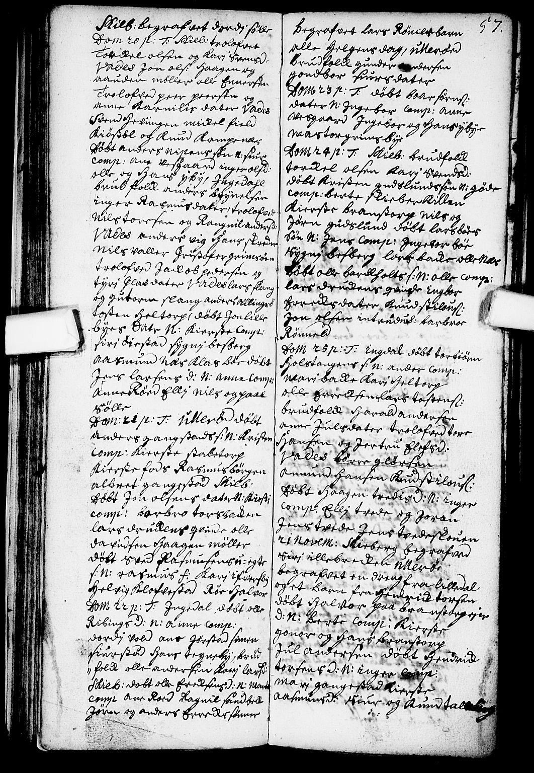 Skjeberg prestekontor Kirkebøker, AV/SAO-A-10923/F/Fa/L0001: Ministerialbok nr. I 1, 1702-1725, s. 57