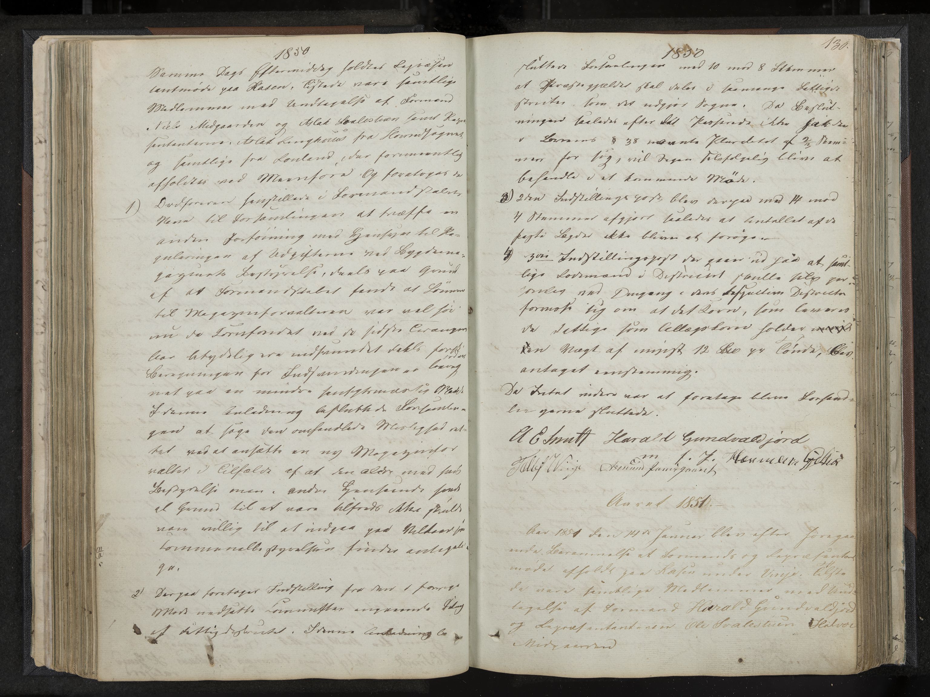 Vinje formannskap og sentraladministrasjon, IKAK/0834021-1/A/L0001: Møtebok, 1838-1889, s. 130