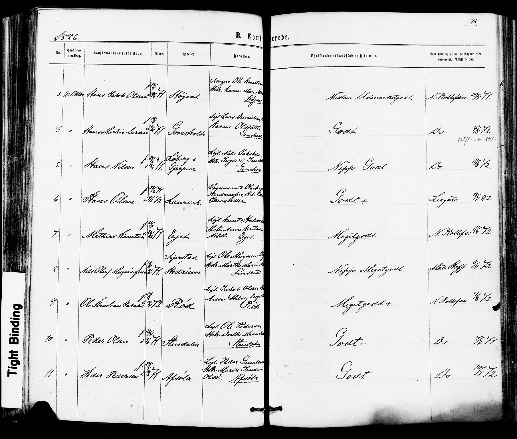 Siljan kirkebøker, SAKO/A-300/F/Fa/L0002: Ministerialbok nr. 2, 1870-1895, s. 118