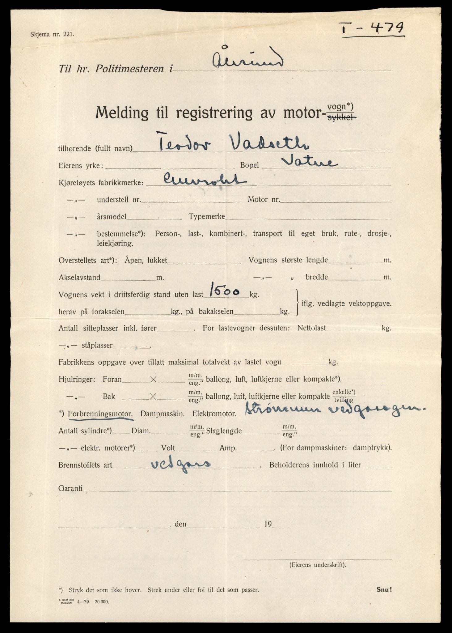 Møre og Romsdal vegkontor - Ålesund trafikkstasjon, SAT/A-4099/F/Fe/L0005: Registreringskort for kjøretøy T 443 - T 546, 1927-1998, s. 2863