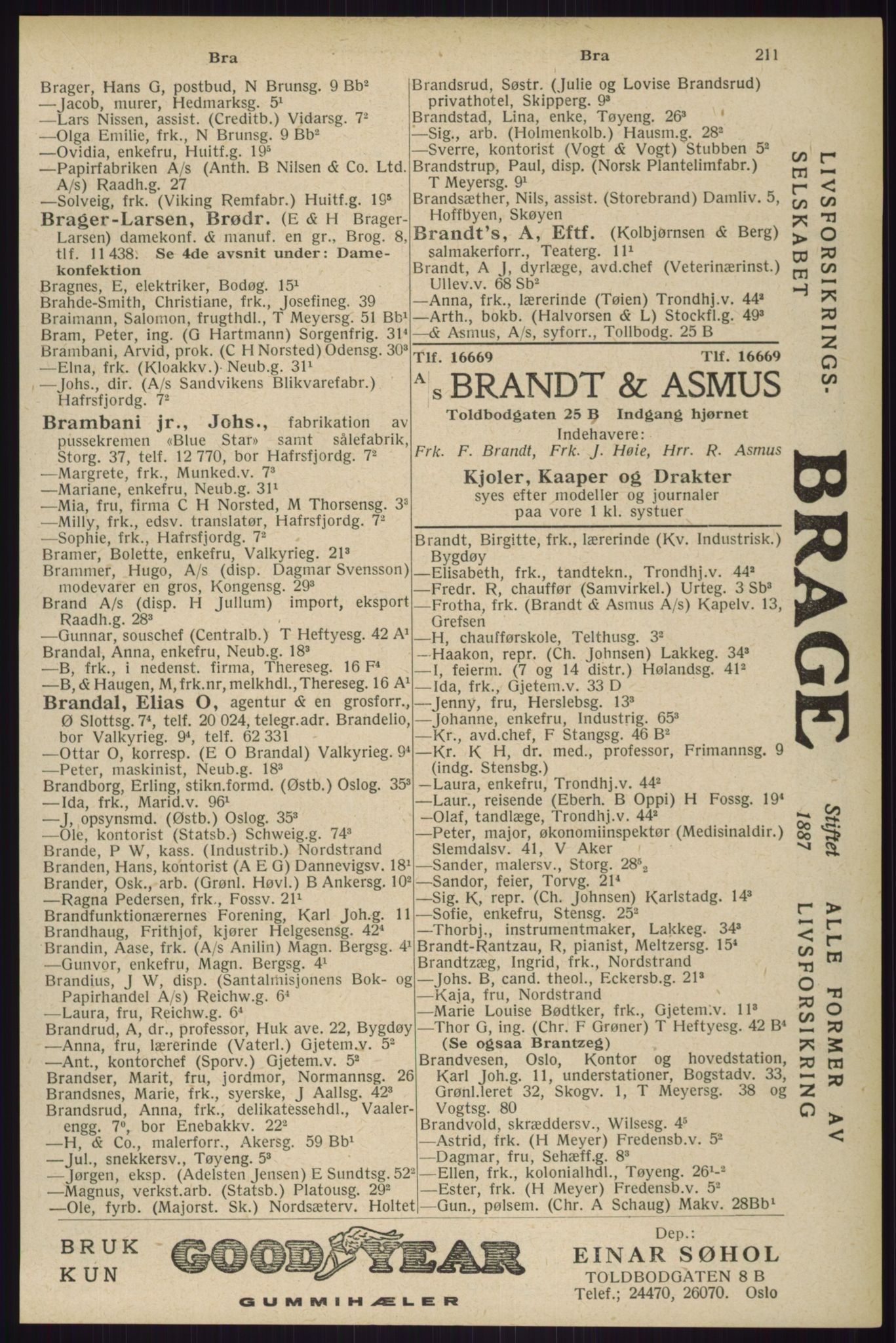 Kristiania/Oslo adressebok, PUBL/-, 1929, s. 211