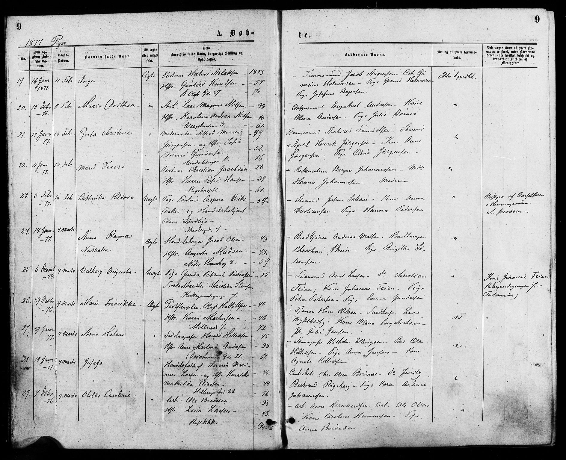 Trefoldighet prestekontor Kirkebøker, AV/SAO-A-10882/F/Fa/L0004: Ministerialbok nr. I 4, 1876-1880, s. 9