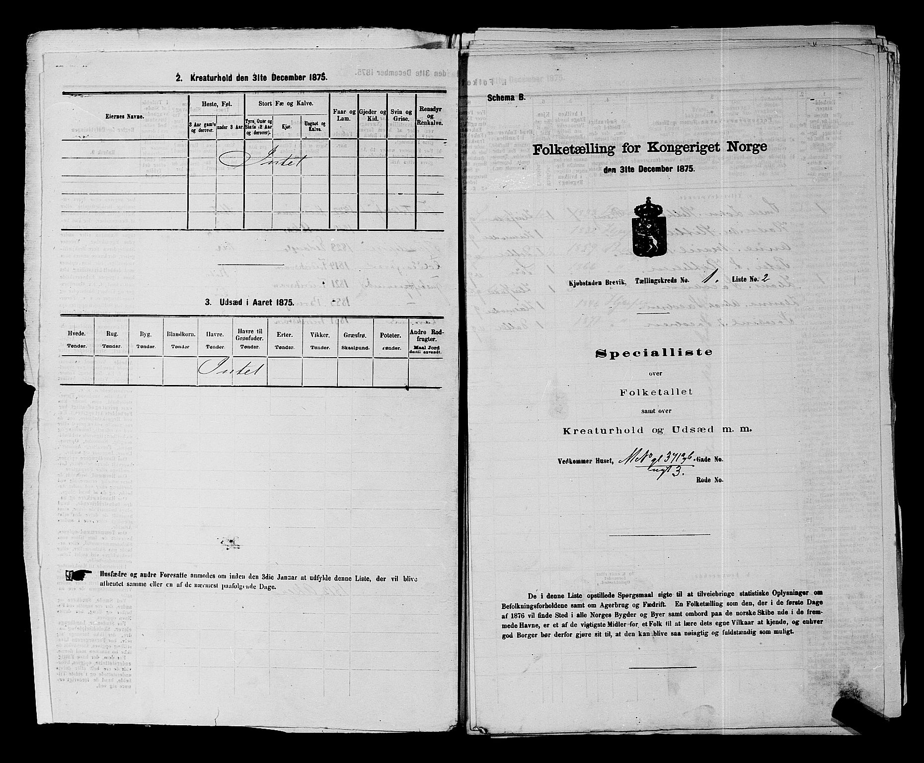 SAKO, Folketelling 1875 for 0804P Brevik prestegjeld, 1875, s. 25