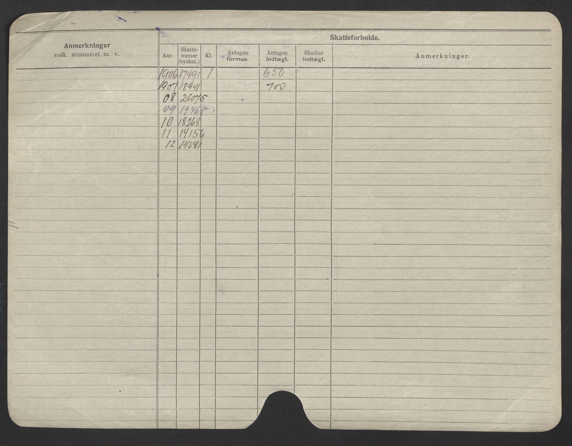 Oslo folkeregister, Registerkort, AV/SAO-A-11715/F/Fa/Fac/L0019: Kvinner, 1906-1914, s. 695b
