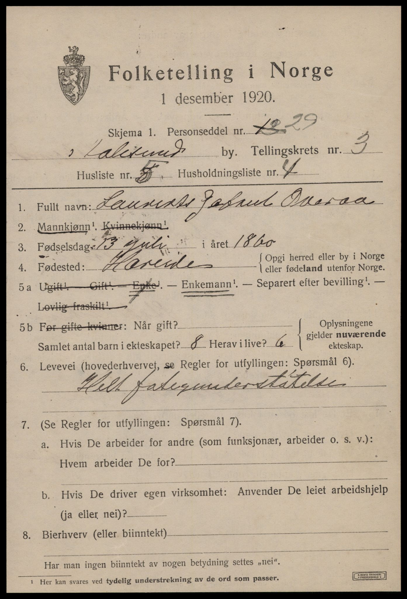 SAT, Folketelling 1920 for 1501 Ålesund kjøpstad, 1920, s. 12238