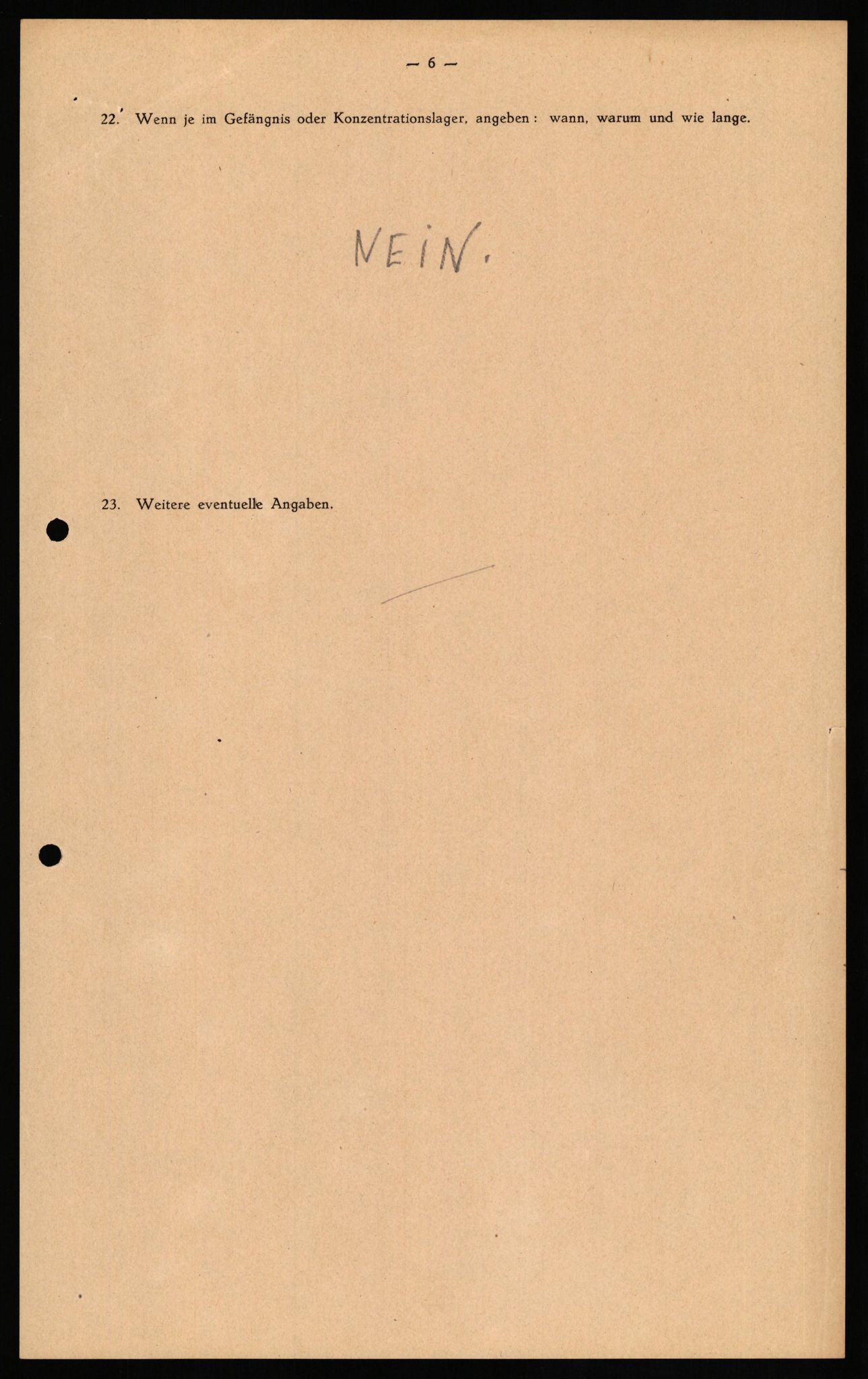 Forsvaret, Forsvarets overkommando II, AV/RA-RAFA-3915/D/Db/L0026: CI Questionaires. Tyske okkupasjonsstyrker i Norge. Tyskere., 1945-1946, s. 44