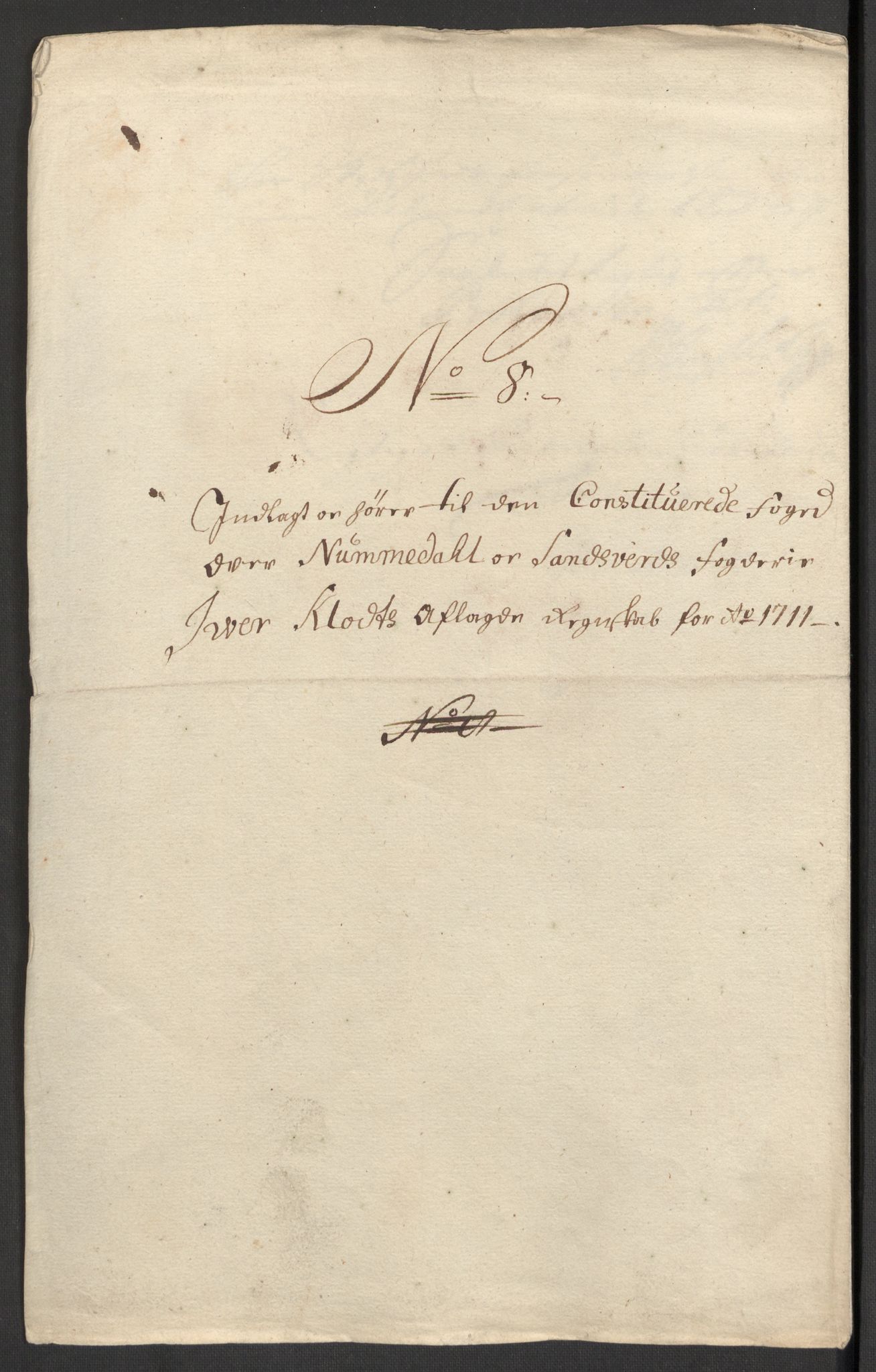 Rentekammeret inntil 1814, Reviderte regnskaper, Fogderegnskap, AV/RA-EA-4092/R24/L1586: Fogderegnskap Numedal og Sandsvær, 1711, s. 55