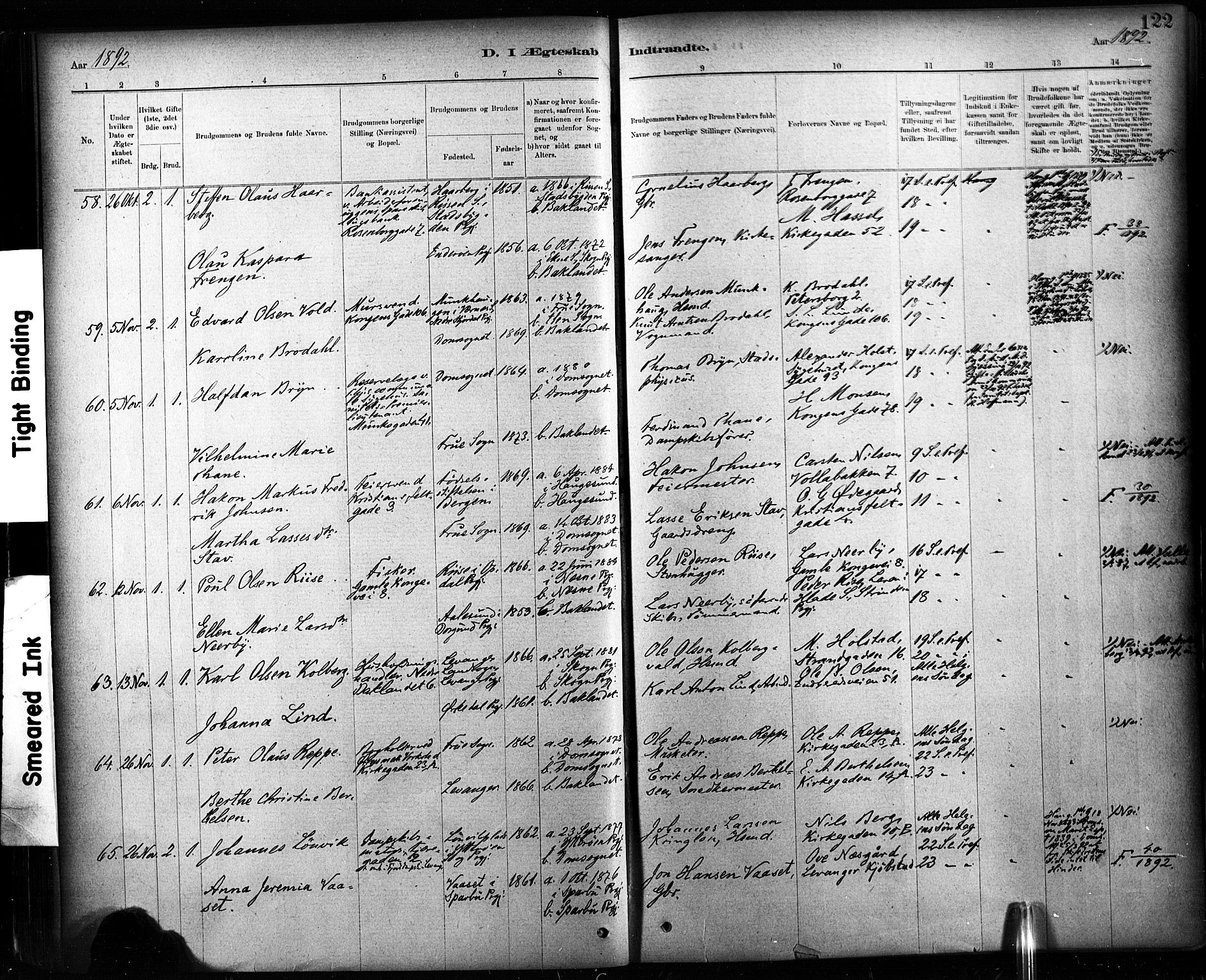 Ministerialprotokoller, klokkerbøker og fødselsregistre - Sør-Trøndelag, SAT/A-1456/604/L0189: Ministerialbok nr. 604A10, 1878-1892, s. 122