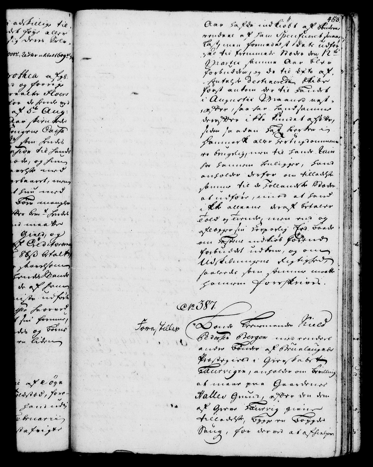 Rentekammeret, Kammerkanselliet, RA/EA-3111/G/Gh/Gha/L0032: Norsk ekstraktmemorialprotokoll (merket RK 53.77), 1753-1755, s. 453