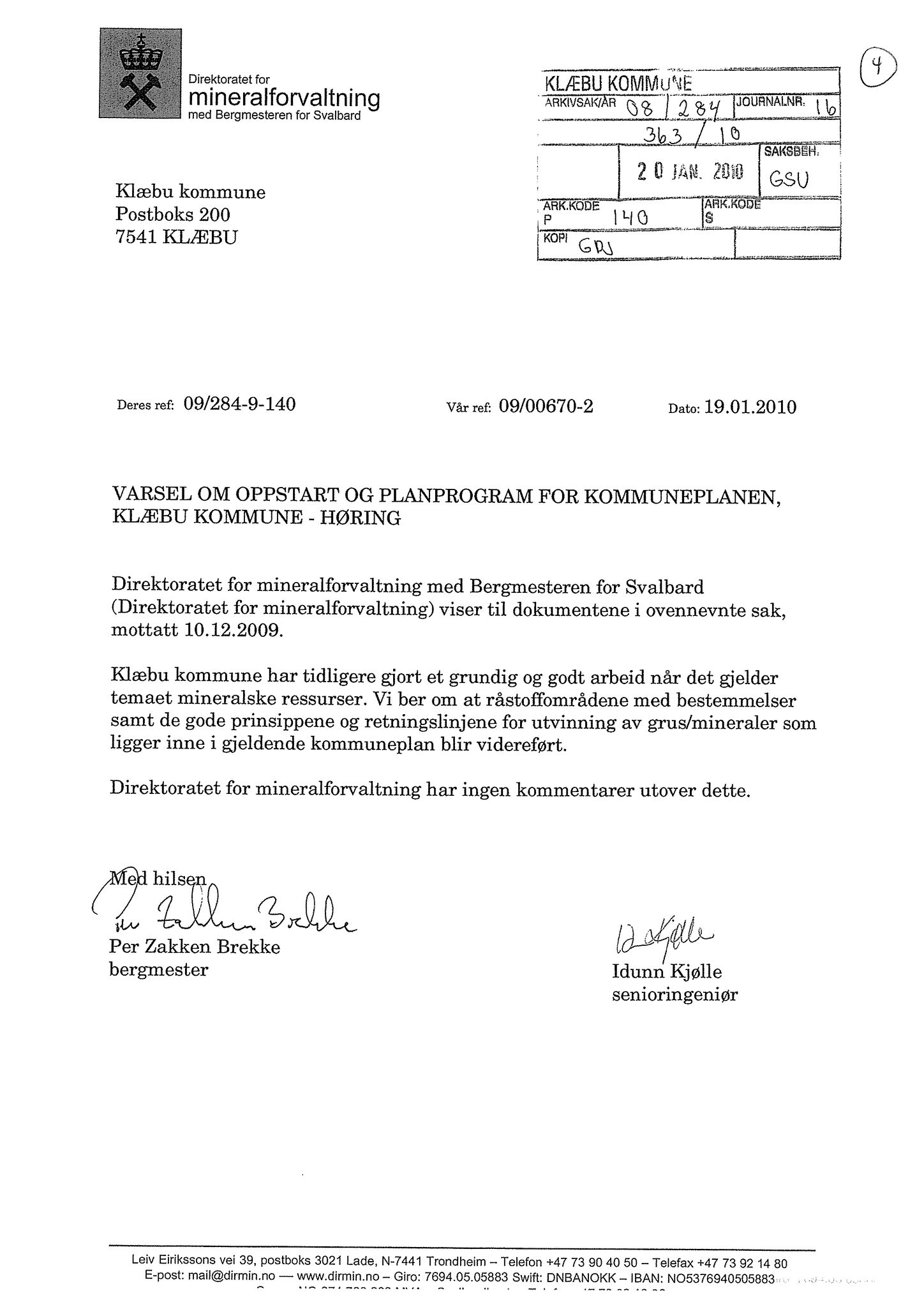 Klæbu Kommune, TRKO/KK/02-FS/L003: Formannsskapet - Møtedokumenter, 2010, s. 254