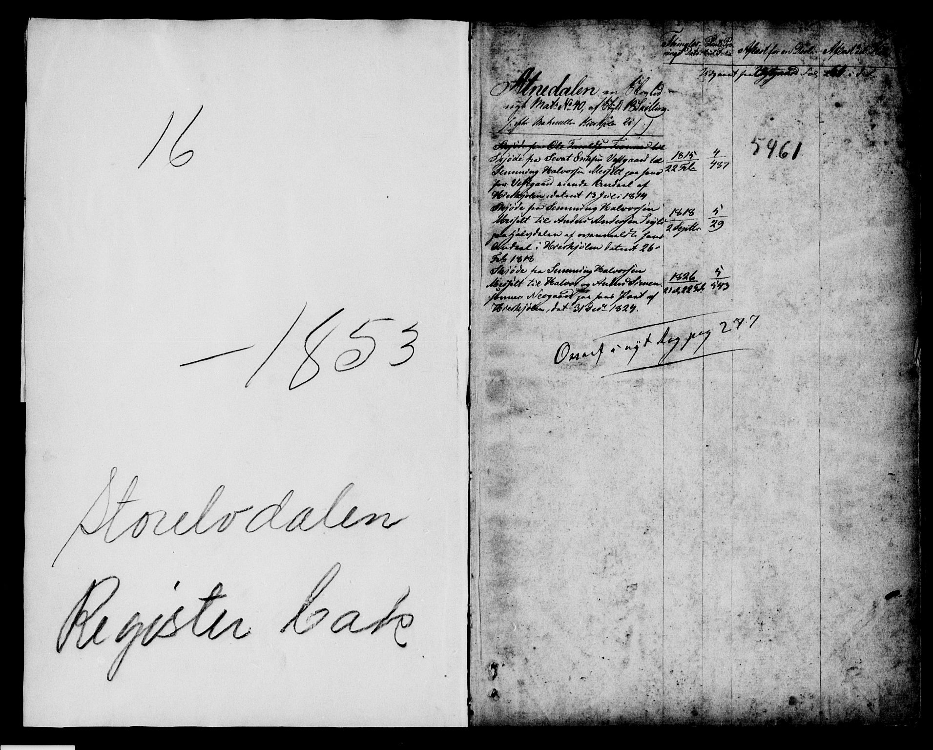 Østerdalen sorenskriveri, SAH/TING-032/H/Ha/Hab/L0014: Panteregister nr. PP-14, 1800-1853, s. 1