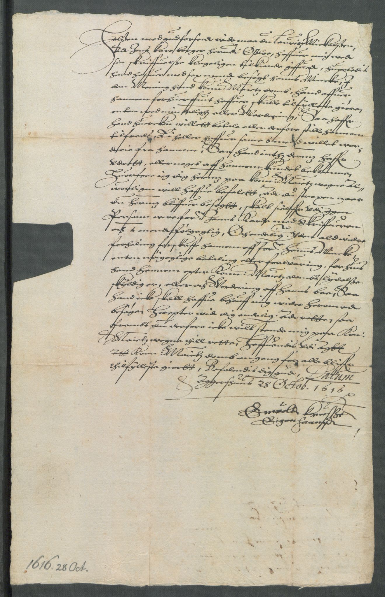 Riksarkivets diplomsamling, AV/RA-EA-5965/F02/L0125: Dokumenter, 1616, s. 49