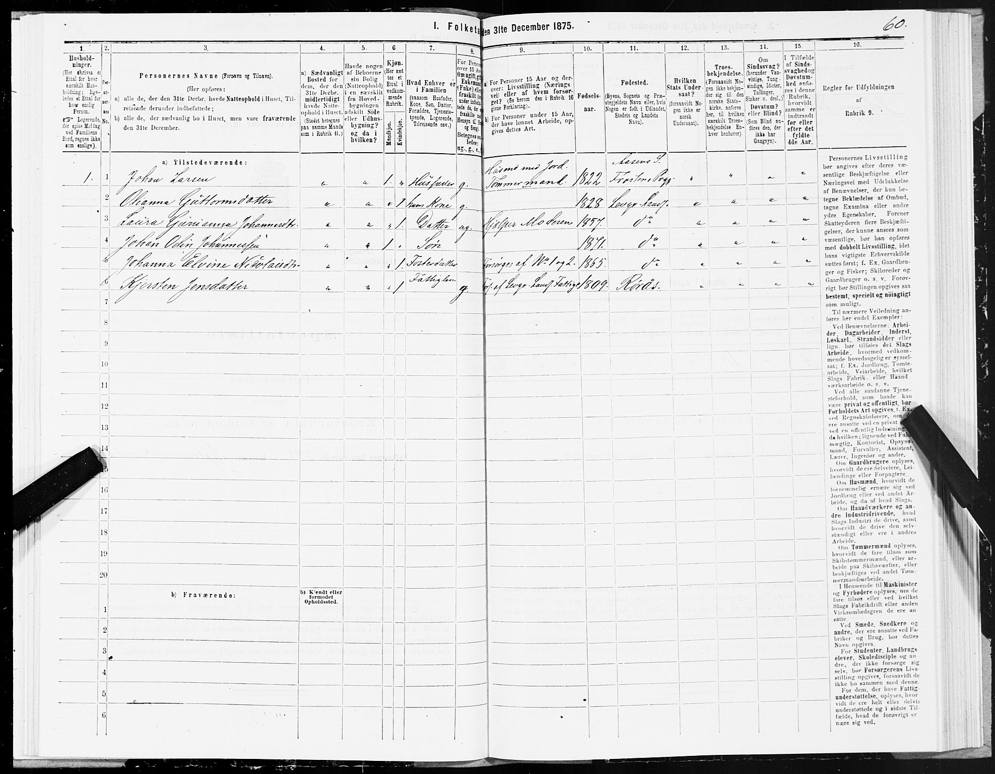 SAT, Folketelling 1875 for 1720L Levanger prestegjeld, Levanger landsokn, 1875, s. 3060