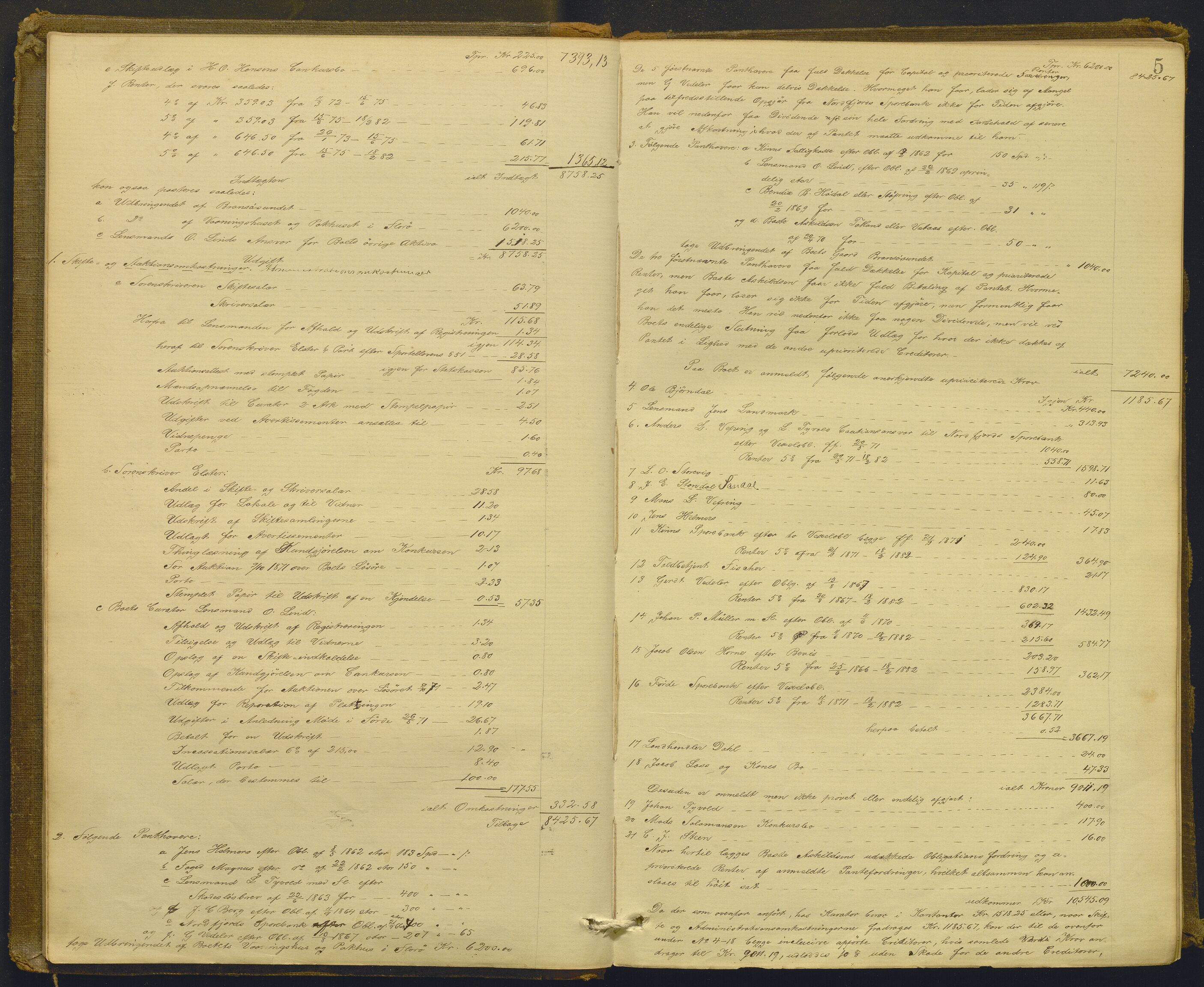 Sunnfjord tingrett, AV/SAB-A-3201/1/H/Hd/L0006: Skifteutlodningsprotokoll, 1881-1889, s. 4b-5a
