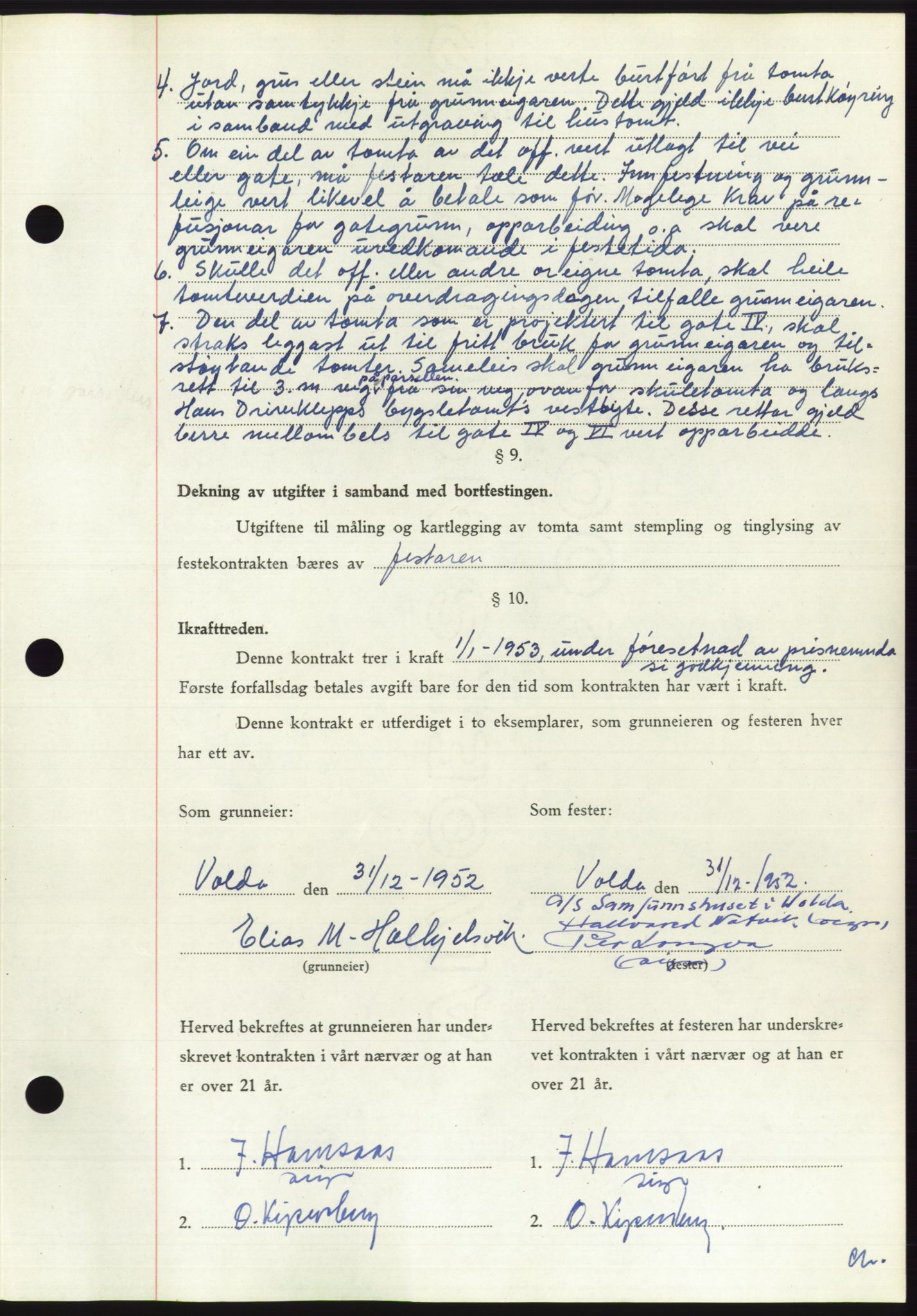 Søre Sunnmøre sorenskriveri, AV/SAT-A-4122/1/2/2C/L0094: Pantebok nr. 20A, 1953-1953, Dagboknr: 196/1953