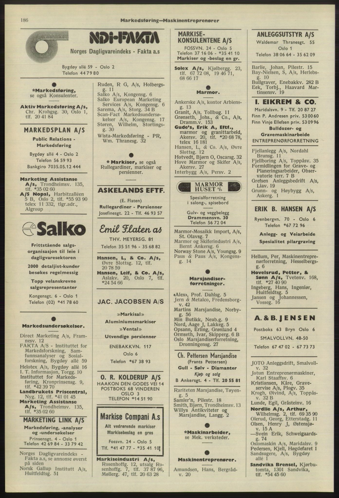 Kristiania/Oslo adressebok, PUBL/-, 1975-1976, s. 186