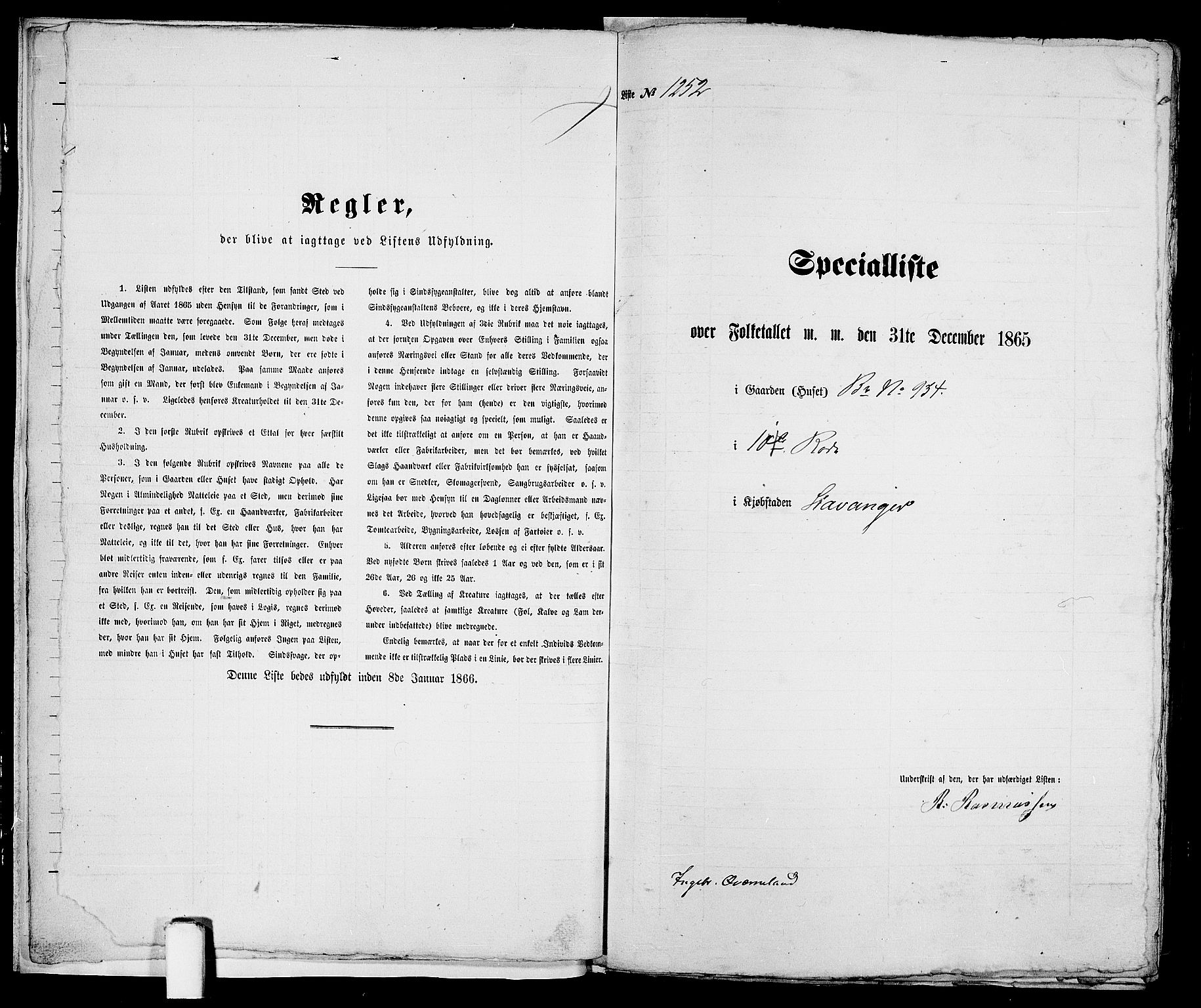 RA, Folketelling 1865 for 1103 Stavanger kjøpstad, 1865, s. 2534