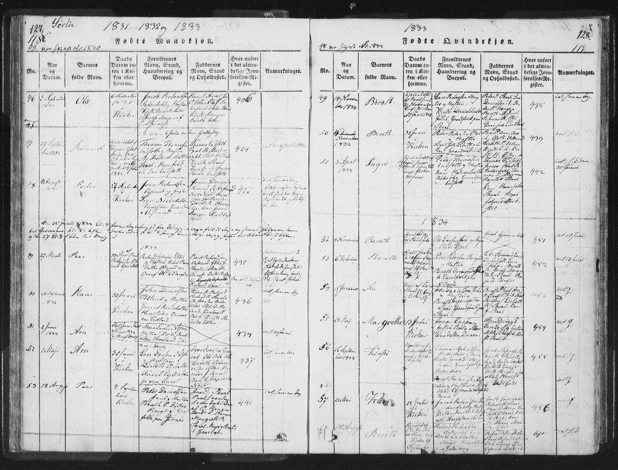 Ministerialprotokoller, klokkerbøker og fødselsregistre - Nord-Trøndelag, SAT/A-1458/755/L0491: Ministerialbok nr. 755A01 /2, 1817-1864, s. 118-119