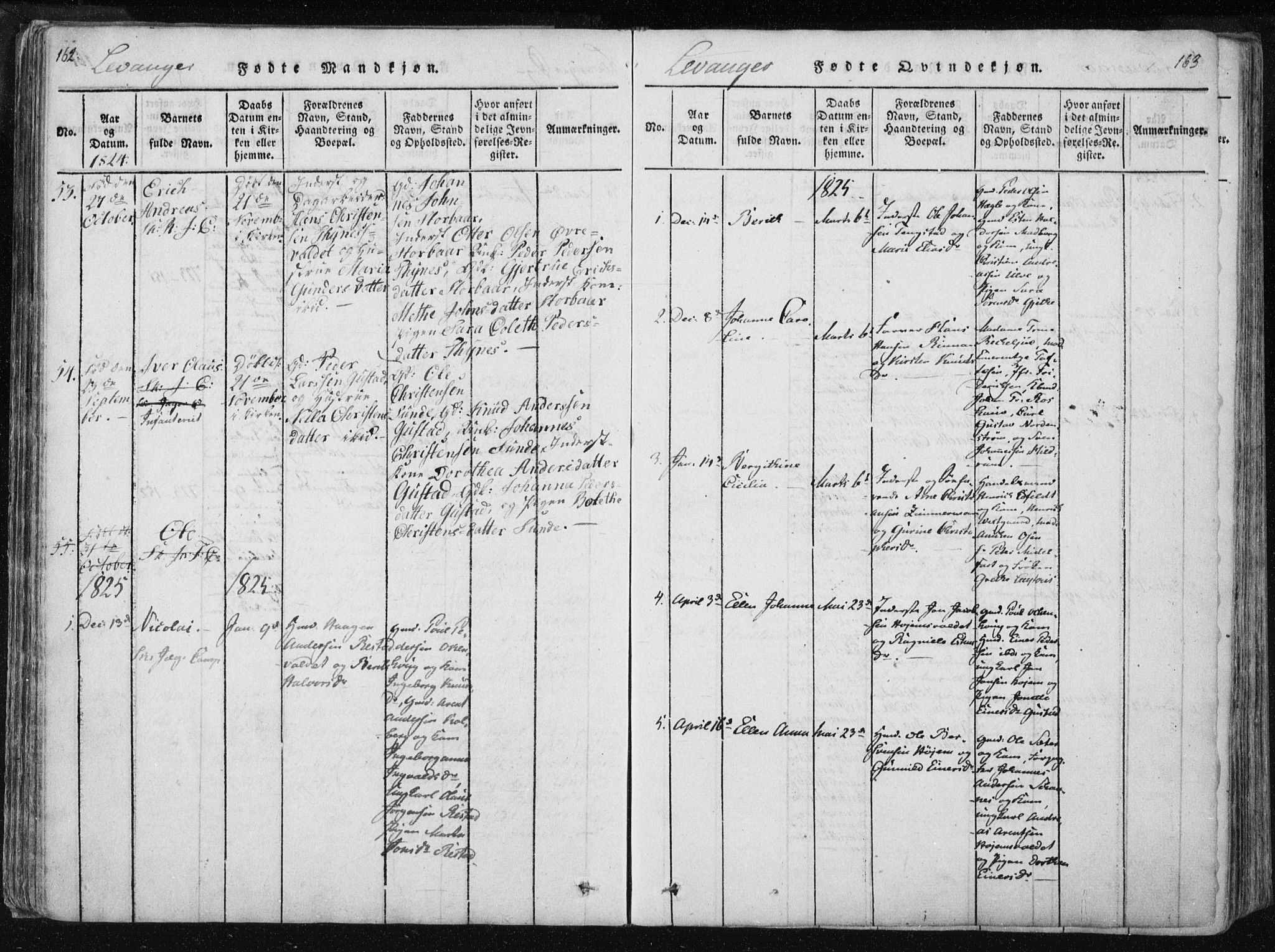 Ministerialprotokoller, klokkerbøker og fødselsregistre - Nord-Trøndelag, SAT/A-1458/717/L0148: Ministerialbok nr. 717A04 /2, 1816-1825, s. 162-163