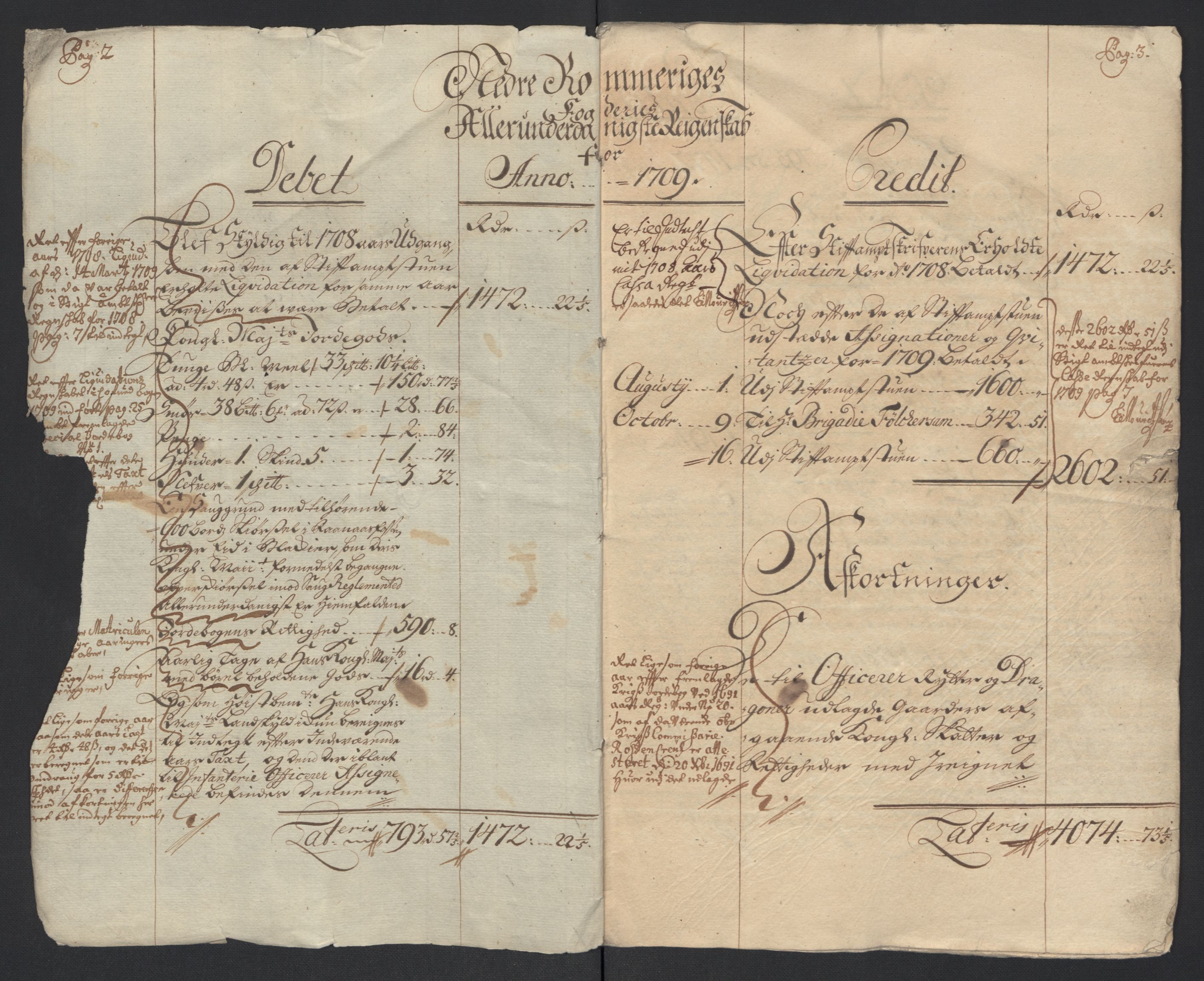 Rentekammeret inntil 1814, Reviderte regnskaper, Fogderegnskap, RA/EA-4092/R11/L0591: Fogderegnskap Nedre Romerike, 1708-1709, s. 172