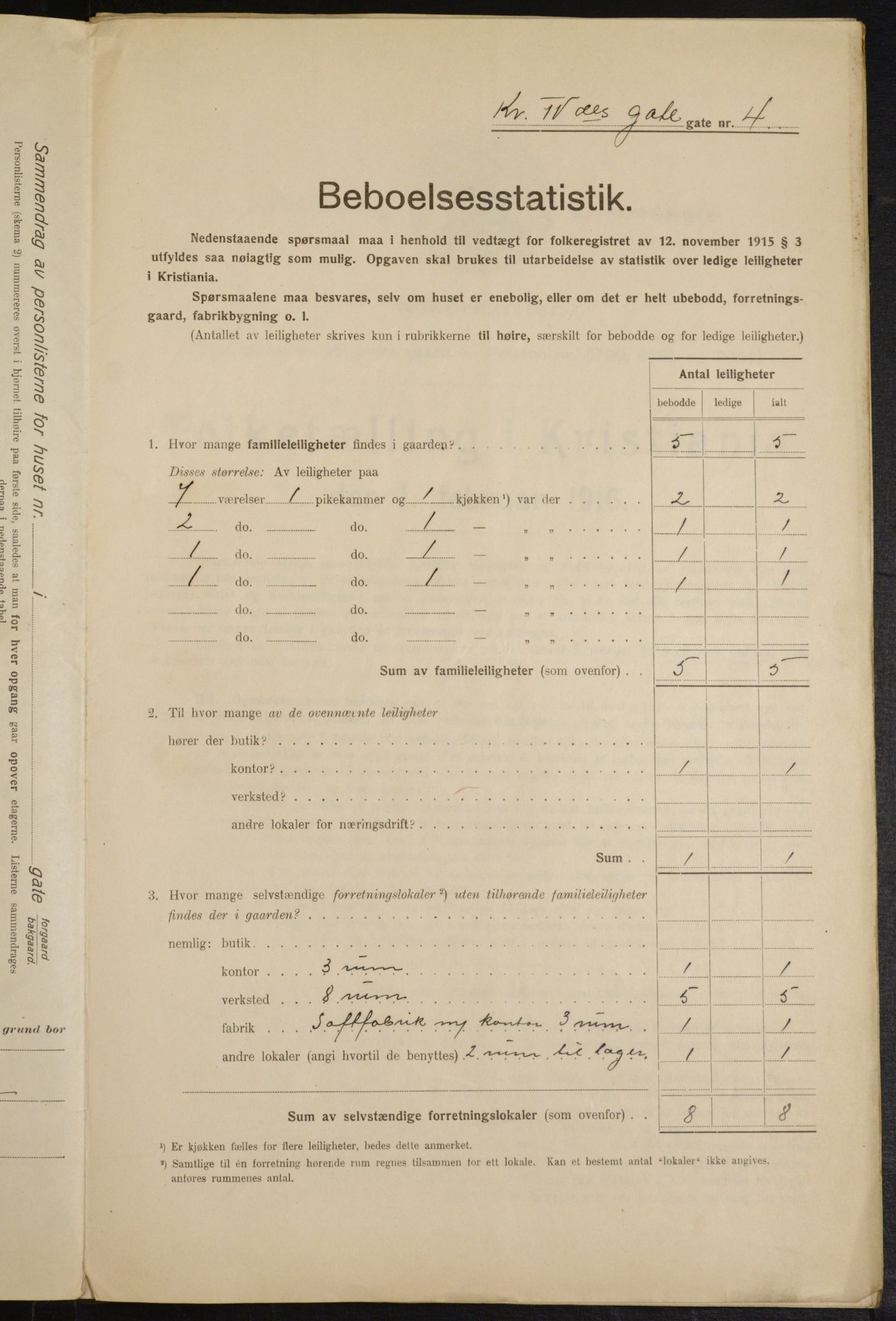 OBA, Kommunal folketelling 1.2.1916 for Kristiania, 1916, s. 55288