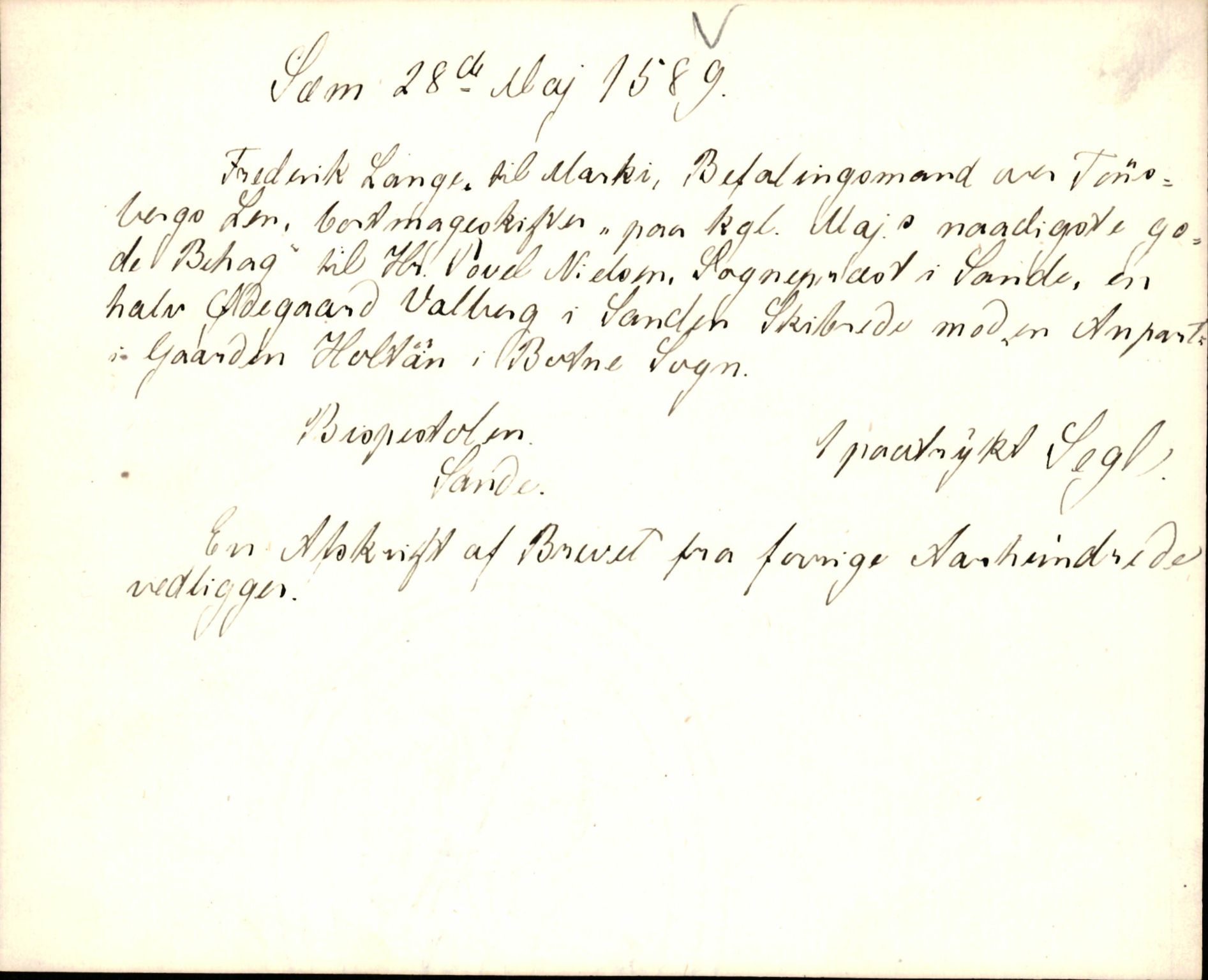 Riksarkivets diplomsamling, AV/RA-EA-5965/F35/F35k/L0002: Regestsedler: Prestearkiver fra Hedmark, Oppland, Buskerud og Vestfold, s. 553