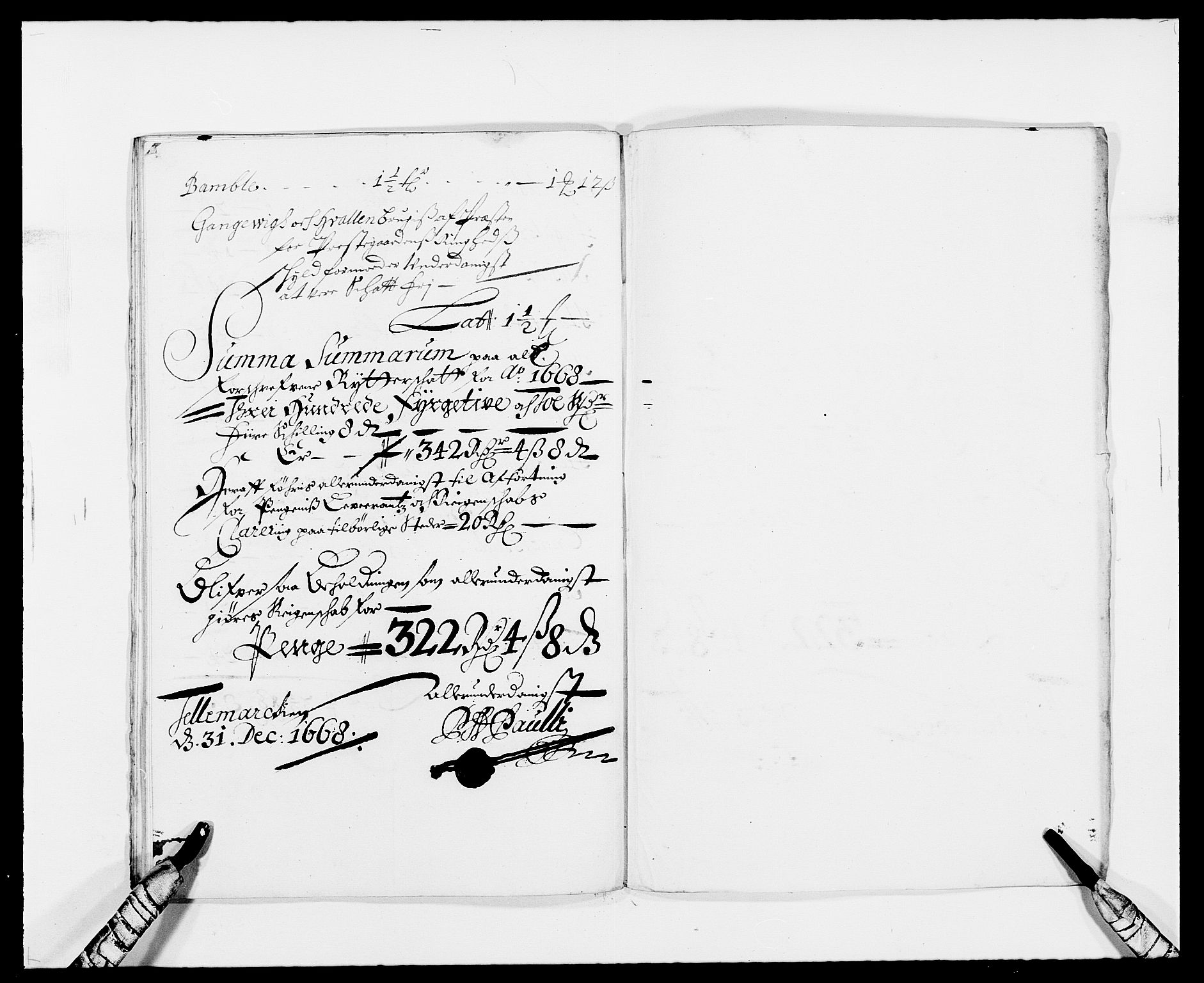 Rentekammeret inntil 1814, Reviderte regnskaper, Fogderegnskap, RA/EA-4092/R35/L2058: Fogderegnskap Øvre og Nedre Telemark, 1668-1670, s. 86