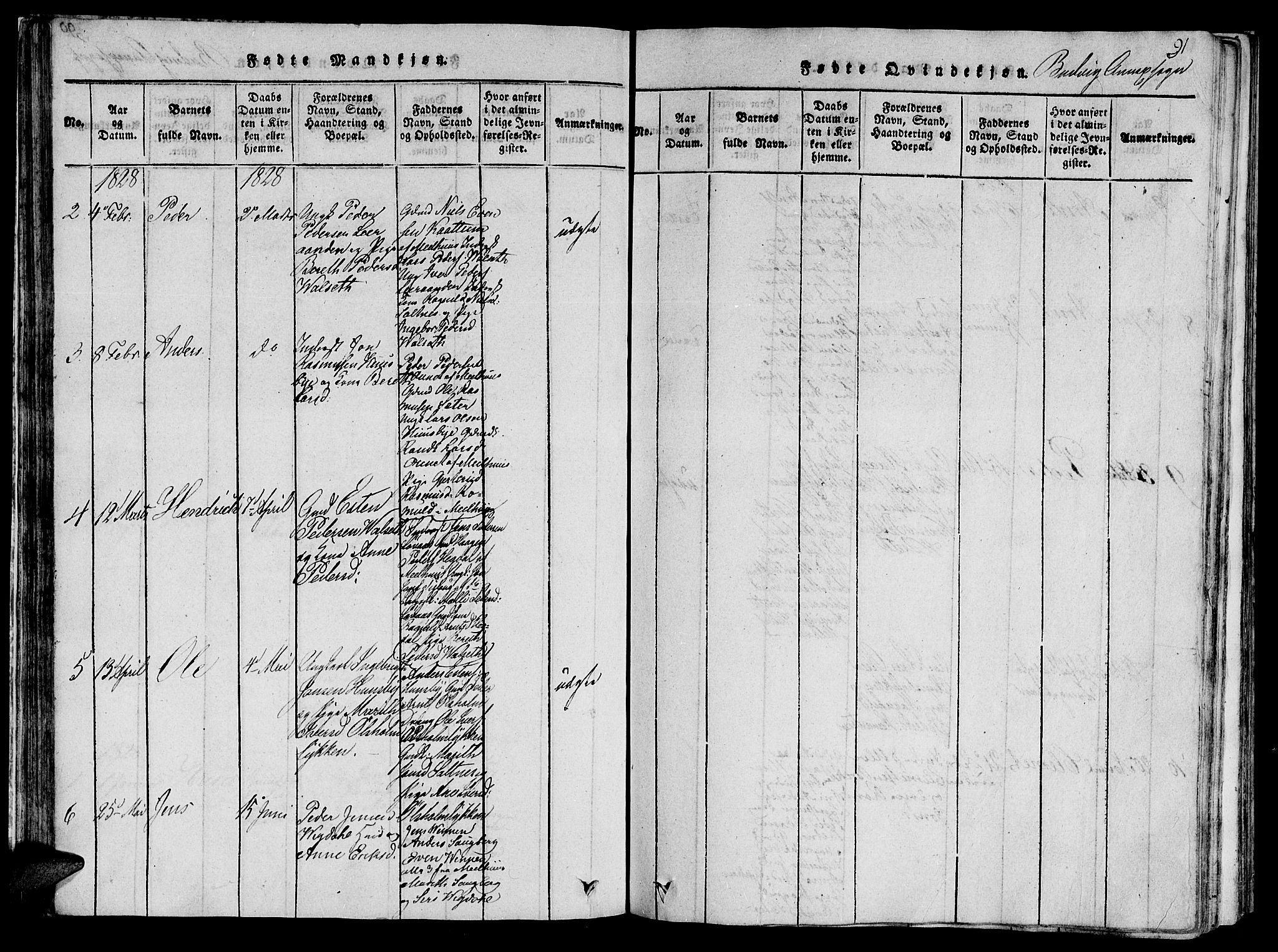 Ministerialprotokoller, klokkerbøker og fødselsregistre - Sør-Trøndelag, SAT/A-1456/612/L0373: Ministerialbok nr. 612A06 /2, 1816-1828, s. 91