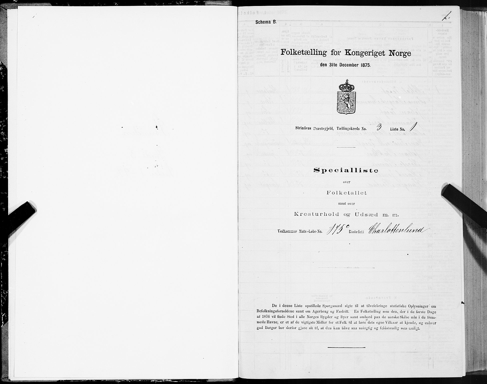 SAT, Folketelling 1875 for 1660P Strinda prestegjeld, 1875, s. 2001