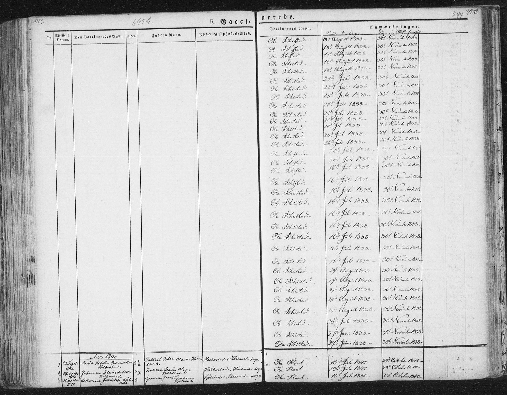 Ministerialprotokoller, klokkerbøker og fødselsregistre - Nord-Trøndelag, AV/SAT-A-1458/758/L0513: Ministerialbok nr. 758A02 /1, 1839-1868, s. 244